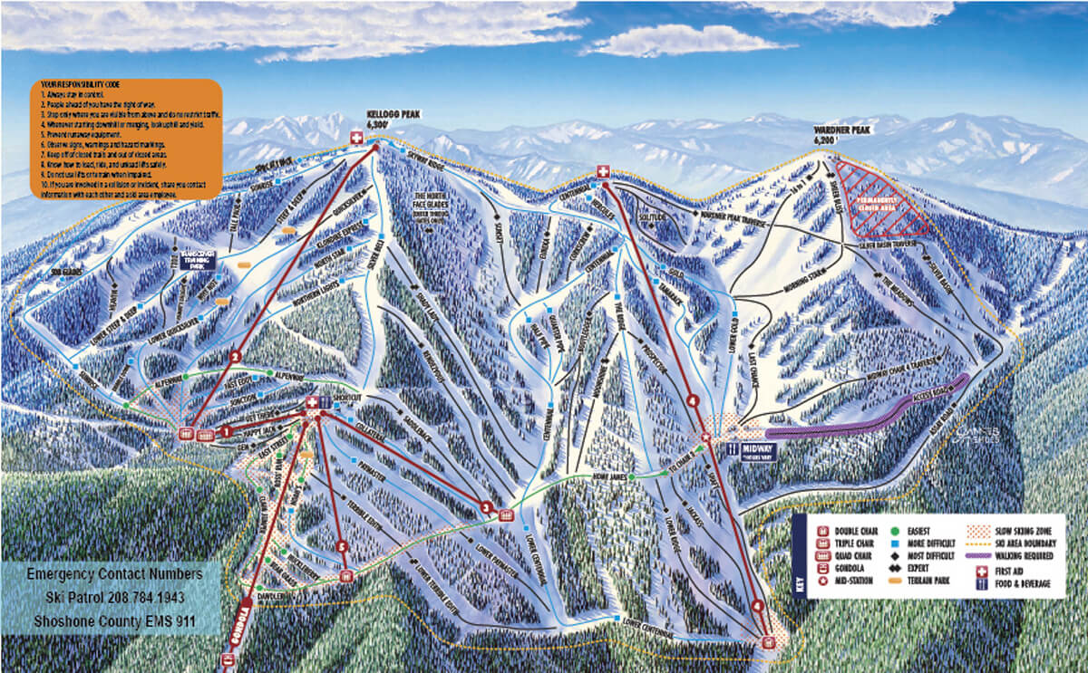 Silver Mountain Resort Trail Map