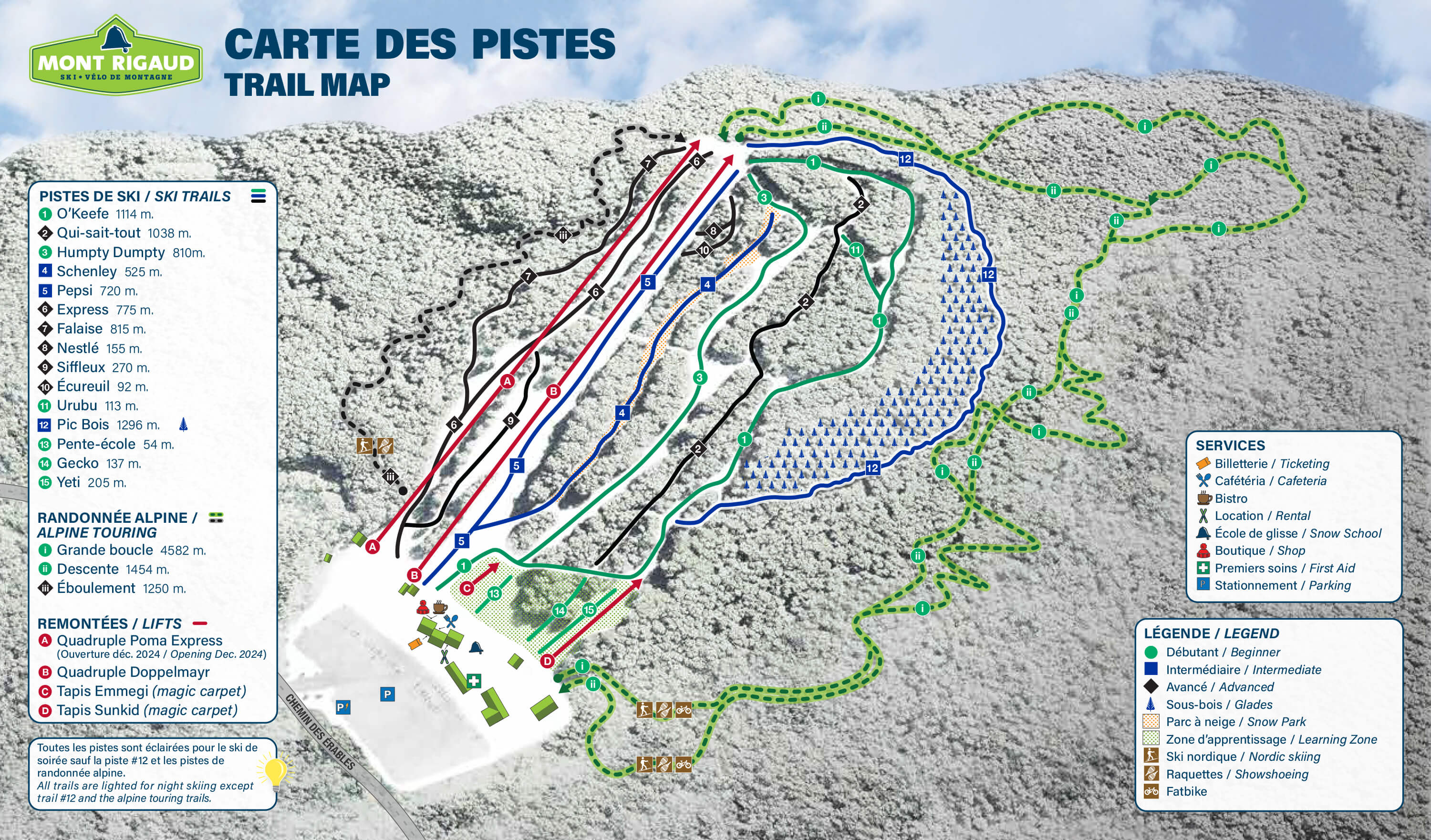Mont Rigaud Trail Map
