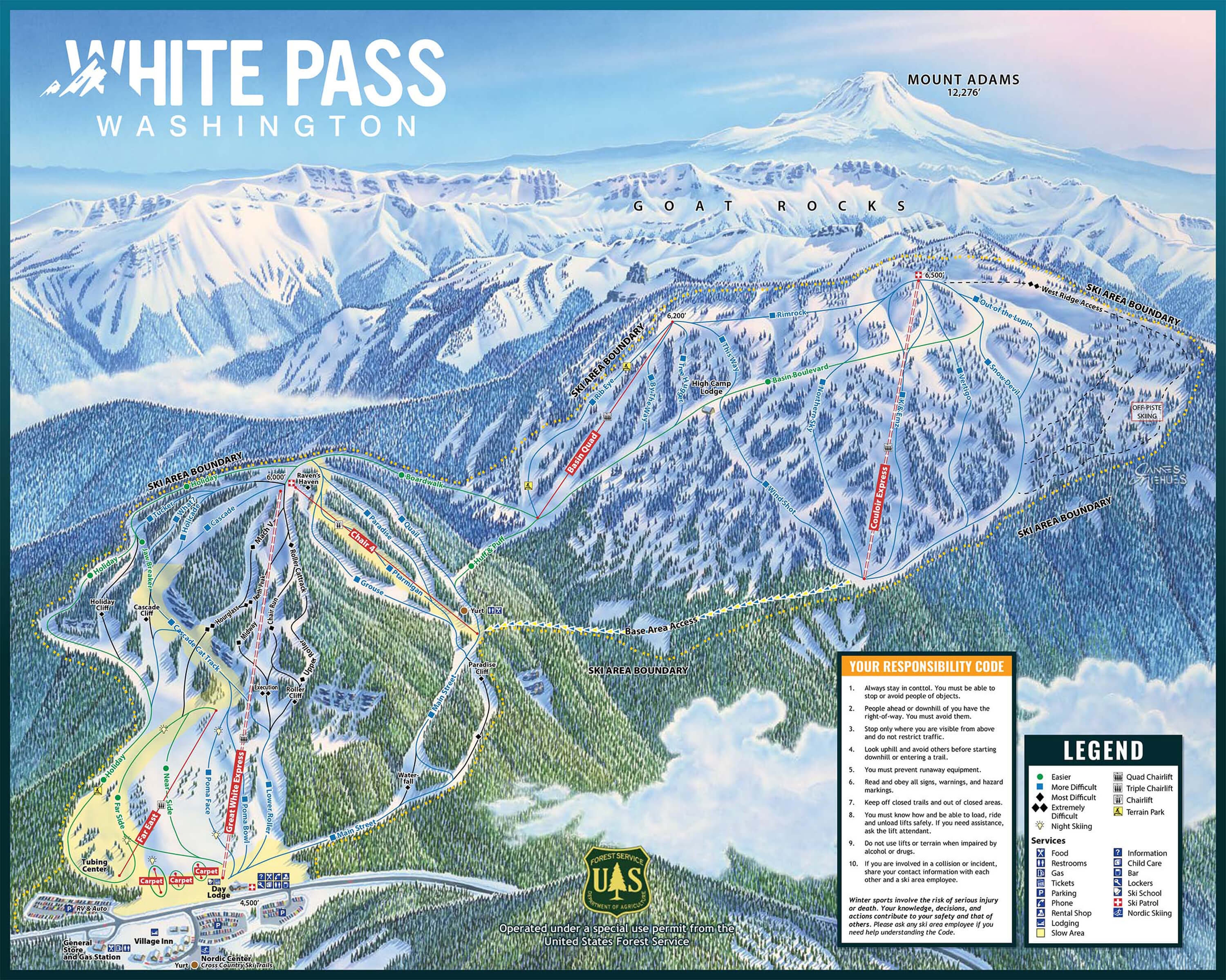 White Pass Ski Area Trail Map