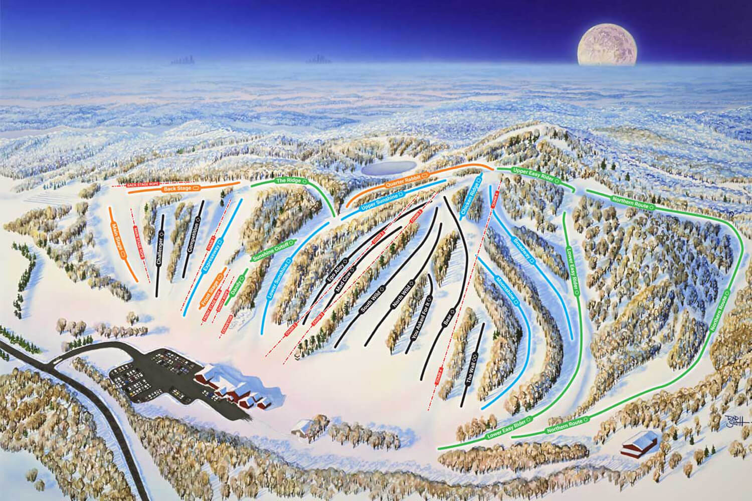 Wild Mountain Ski and Snowboard Area Trail Map