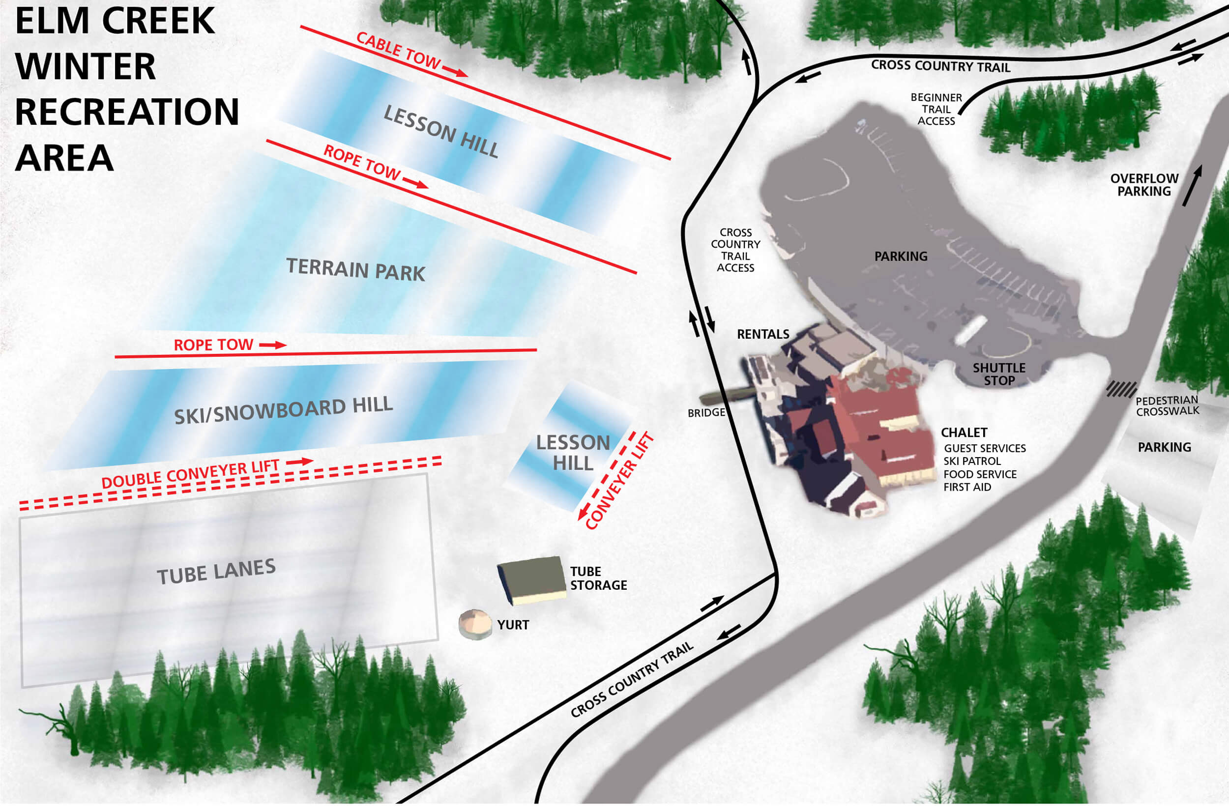 Elm Creek Winter Recreation Area Trail Map