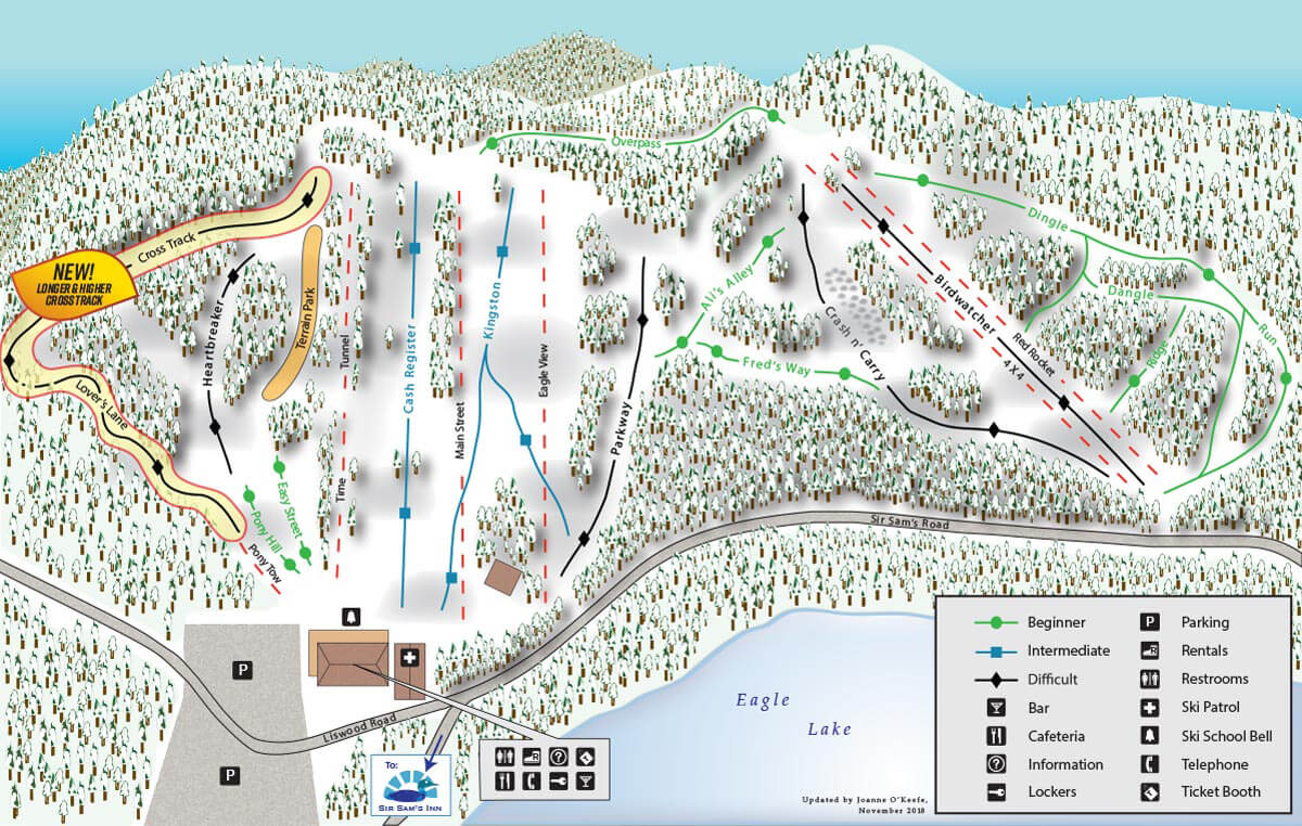 Sir Sams Ski & Snowboard Trail Map