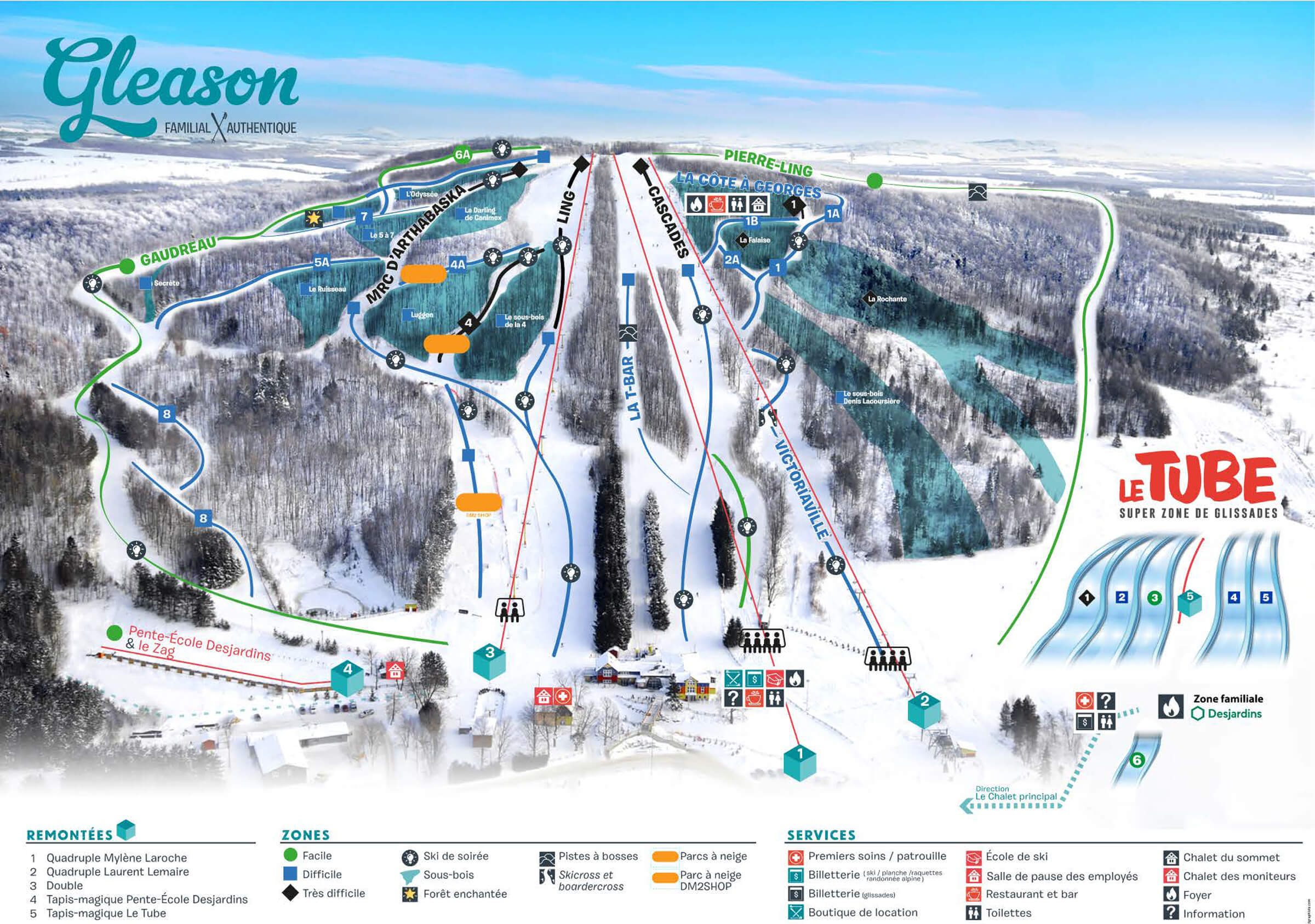 Station du Mont Gleason Trail Map