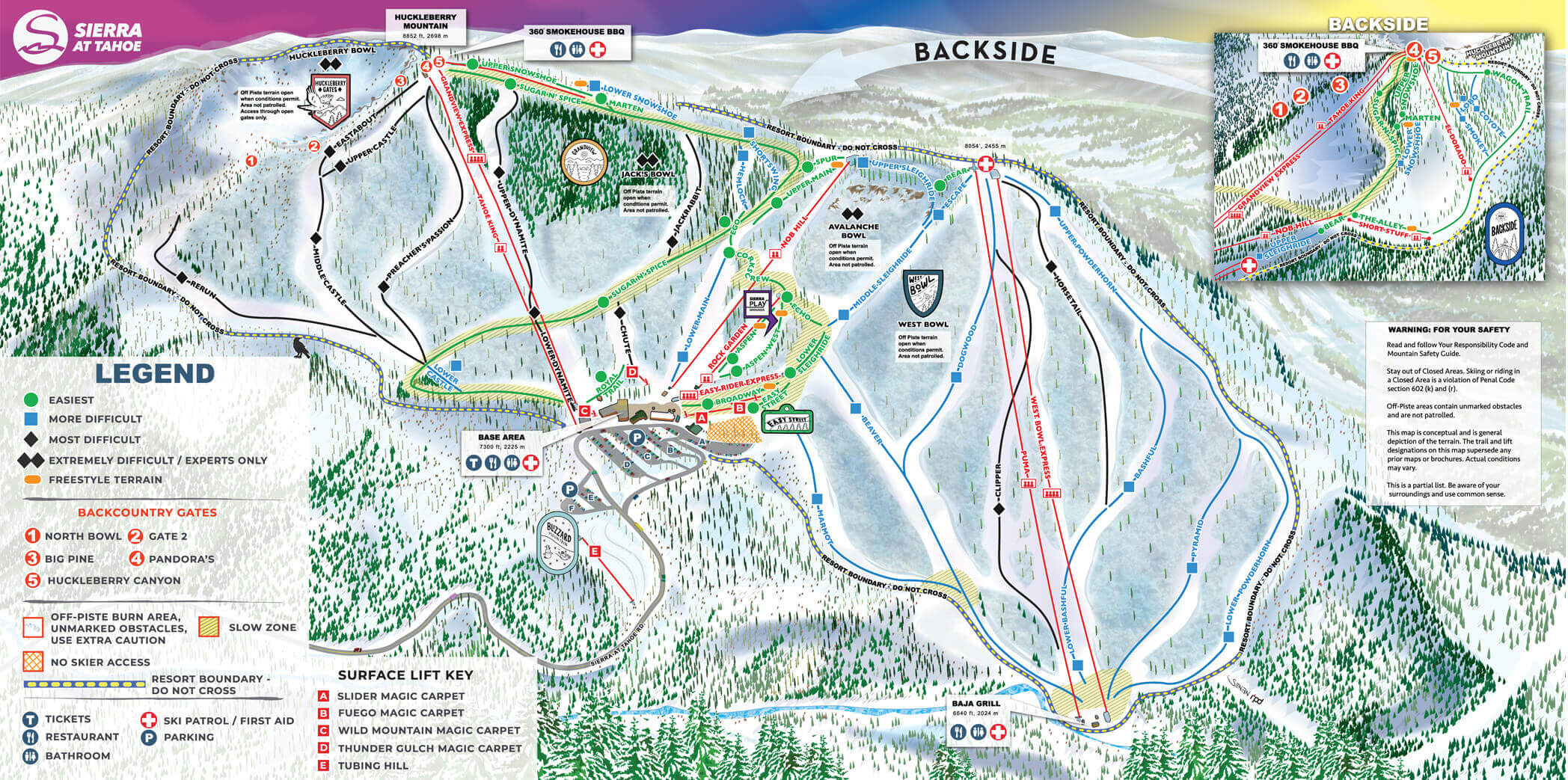 Sierra-at-Tahoe Trail Map