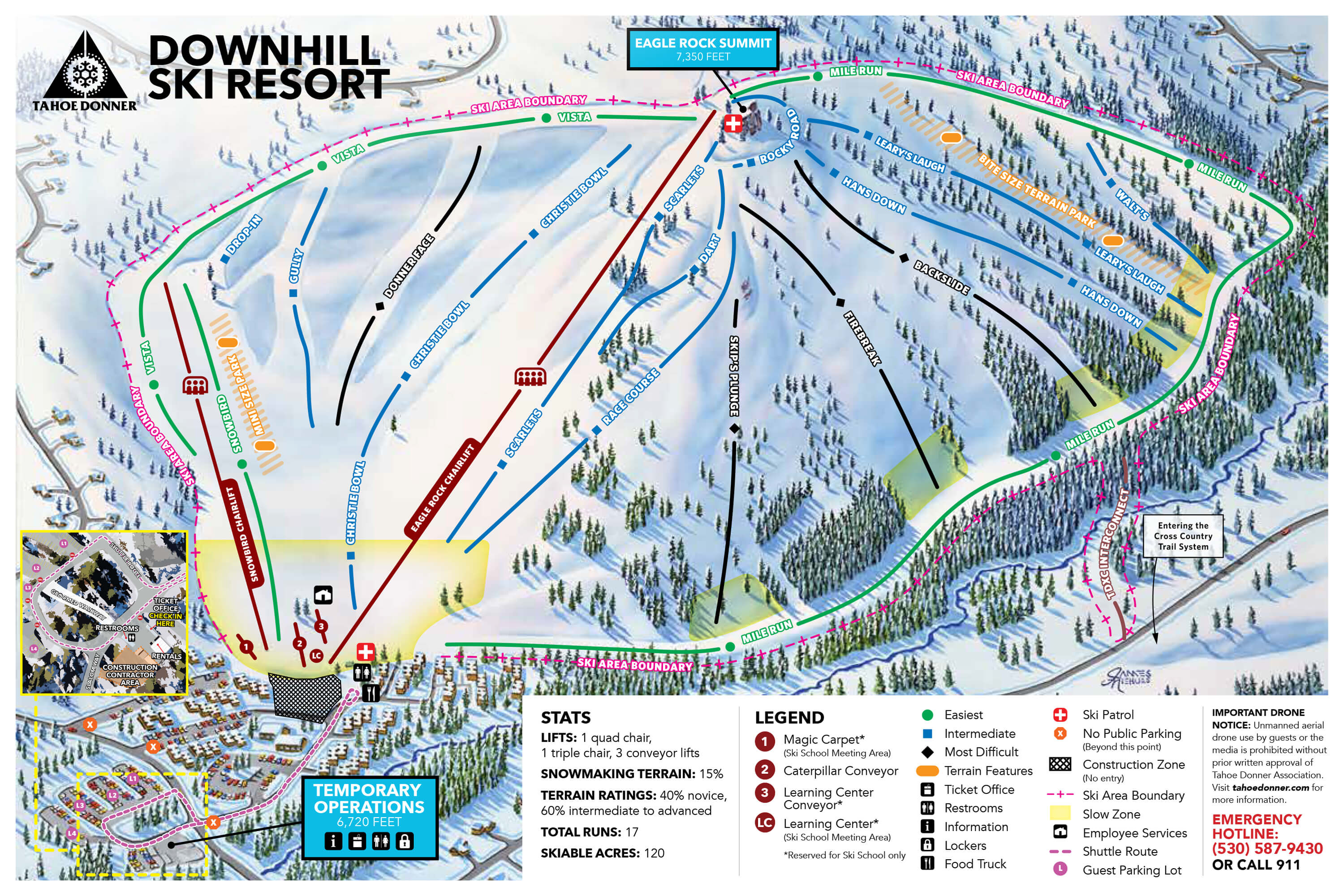 Tahoe Donner Ski Resort Trail Map