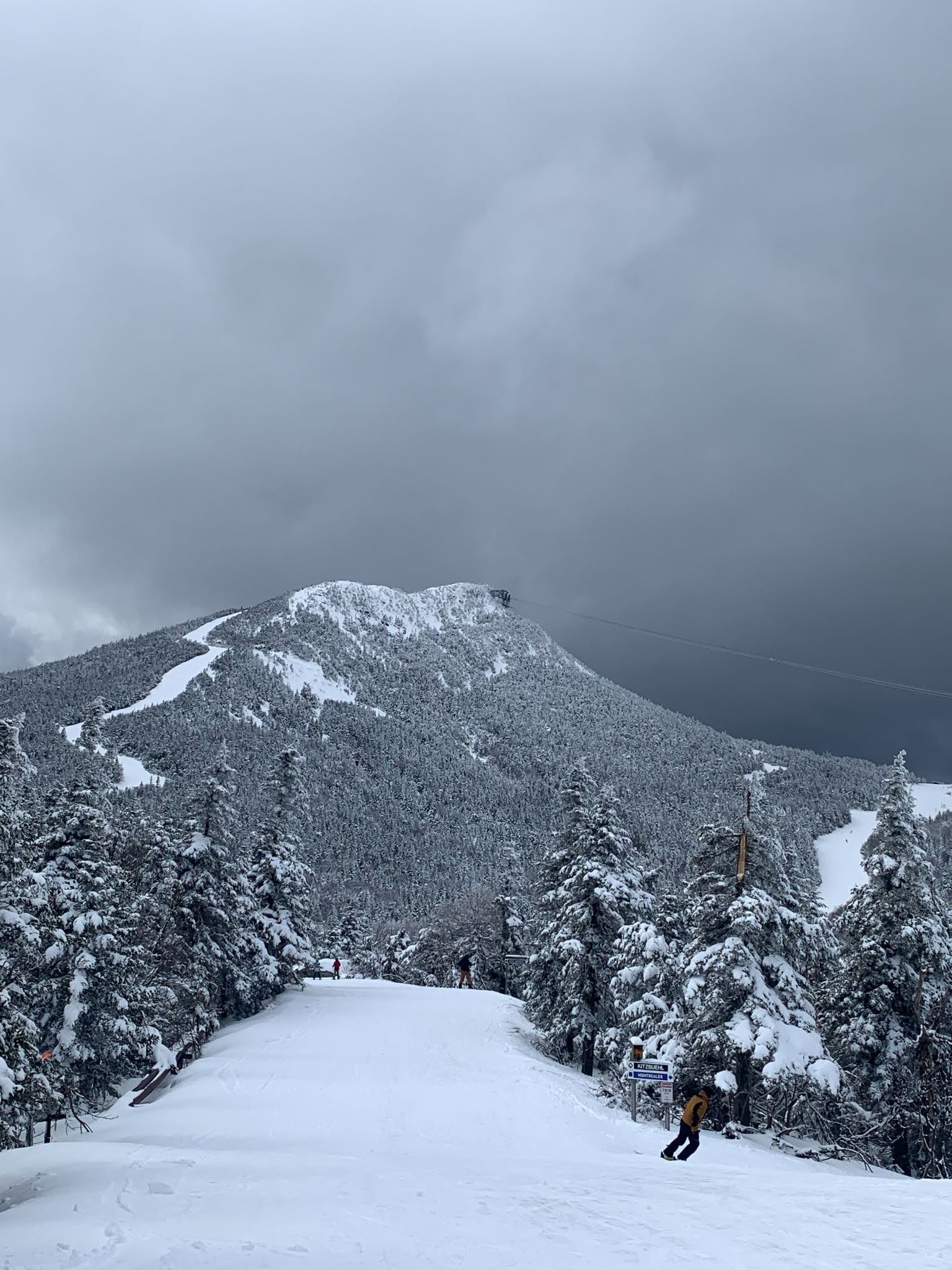 The Jay Cloud over the summit of Jay Peak from the top of the Jet Triple