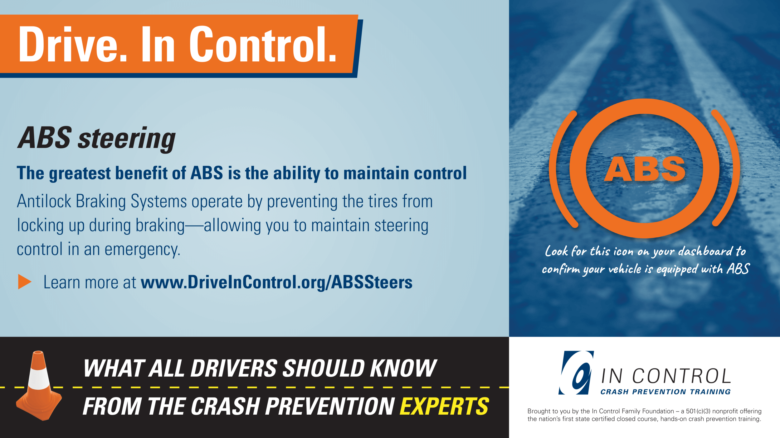 An explanation of how steering is the main benefit to using the Antilock Braking System