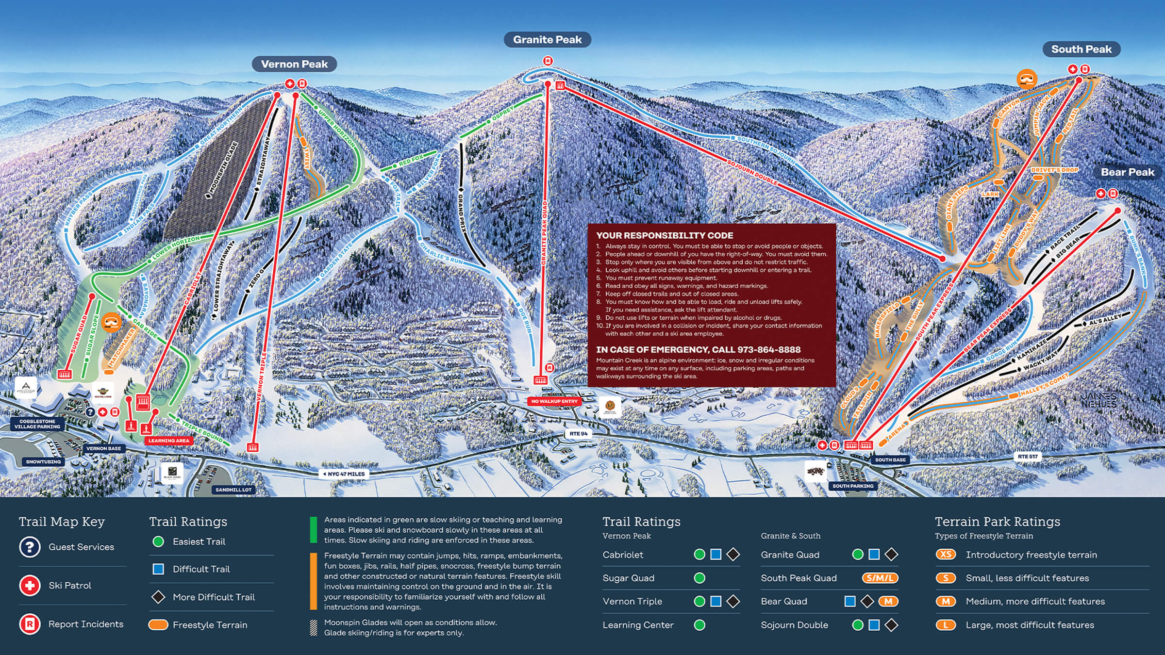 Mountain Creek Resort Trail Map