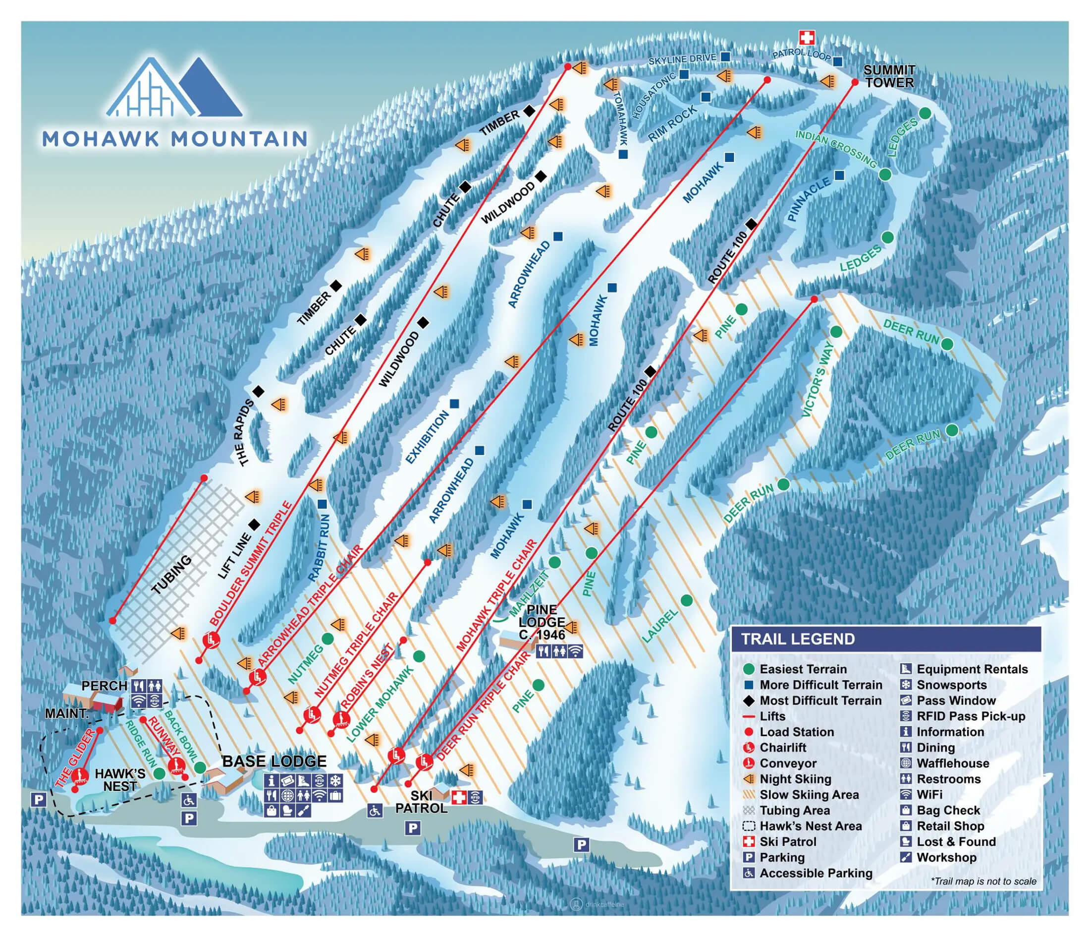 Mohawk Mountain Ski Area Trail Map