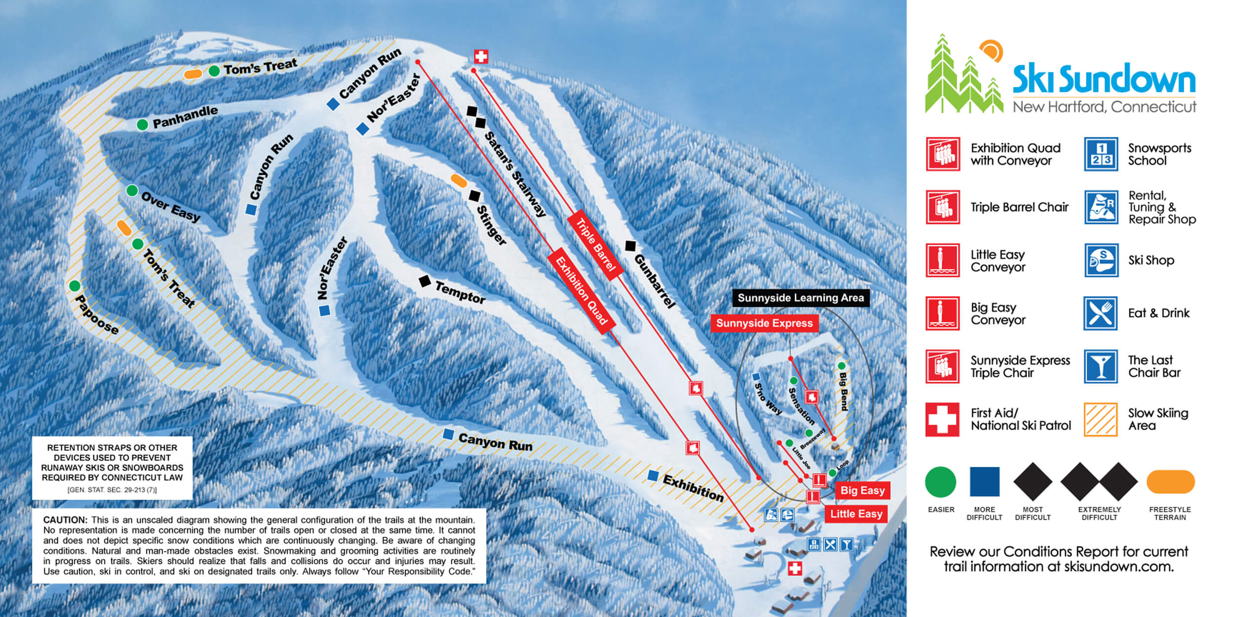 Ski Sundown Trail Map
