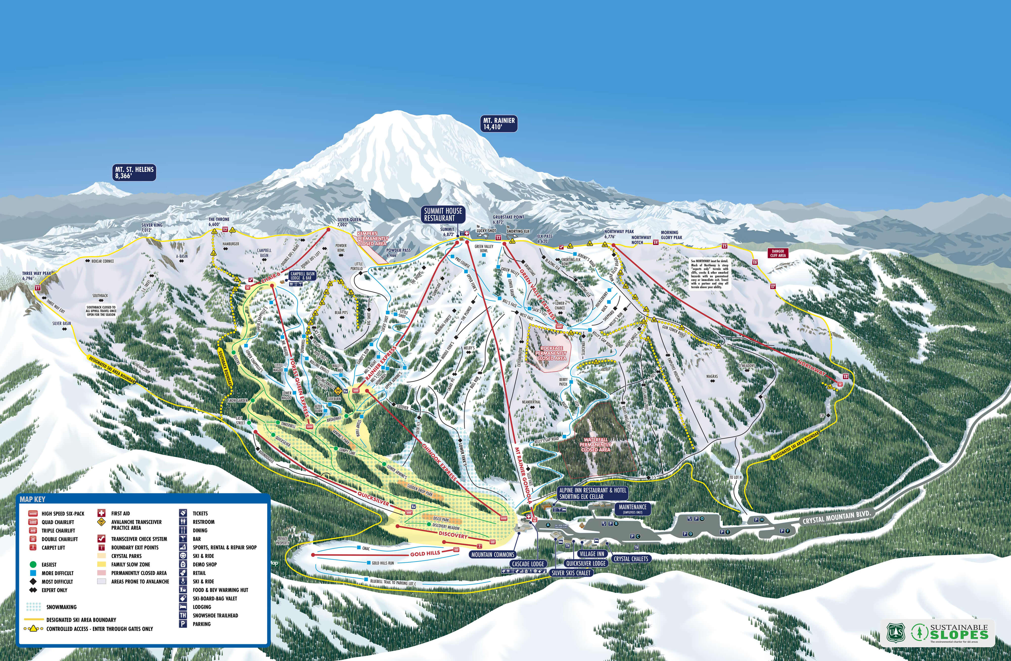 Crystal Mountain Resort Trail Map