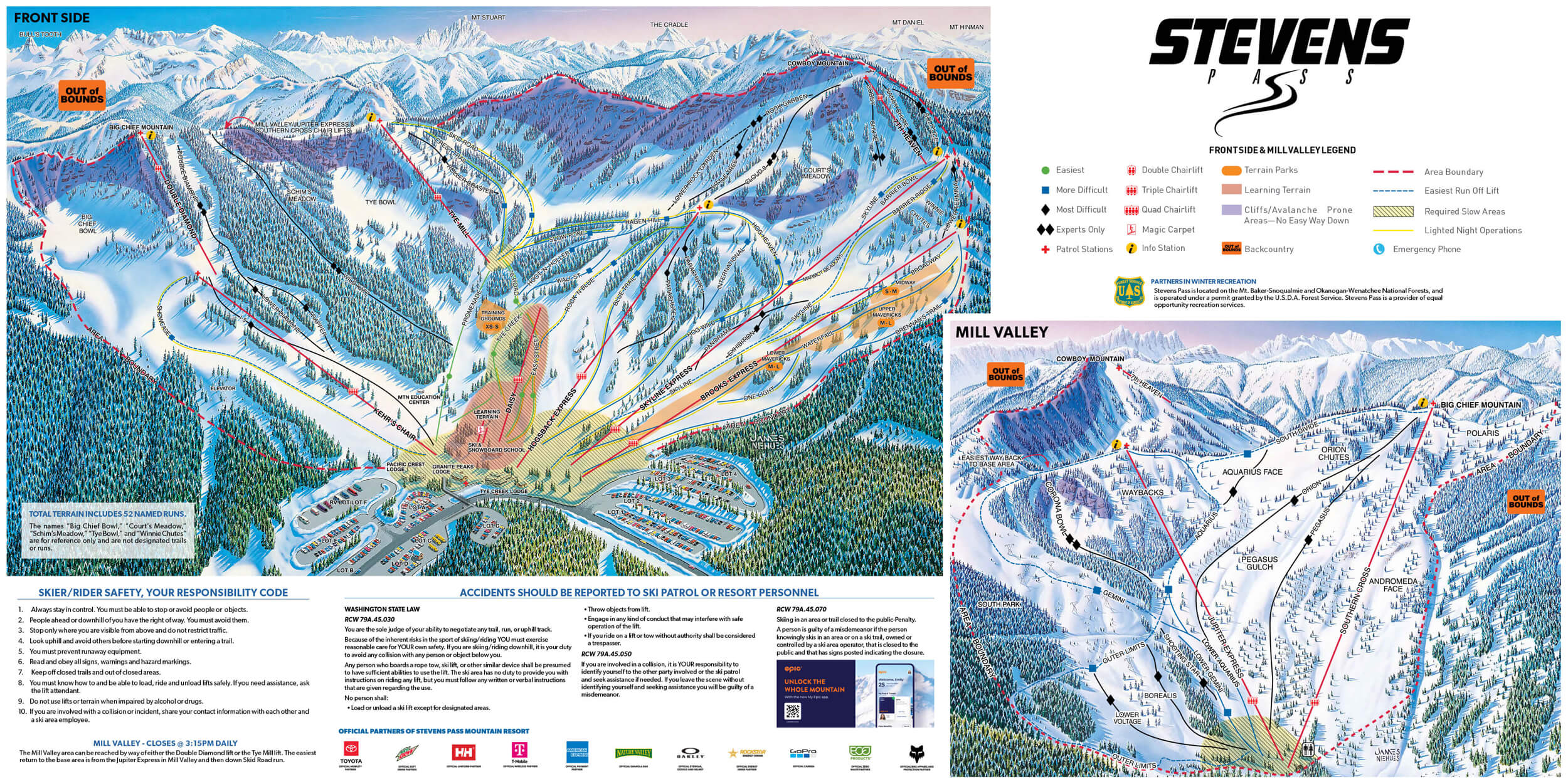 Stevens Pass Mountain Resort Trail Map