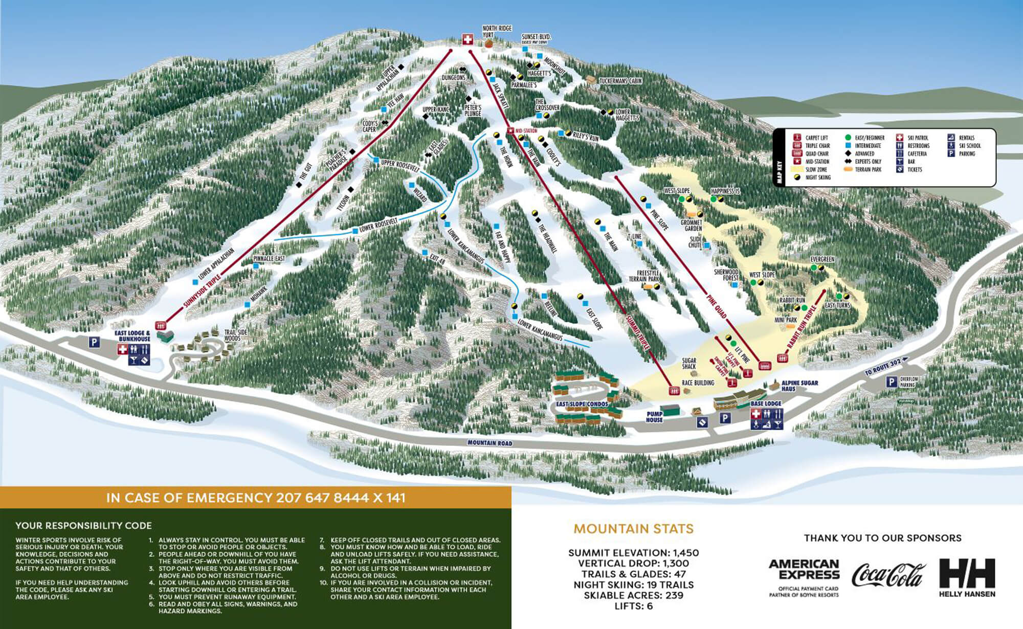Pleasant Mountain Trail Map