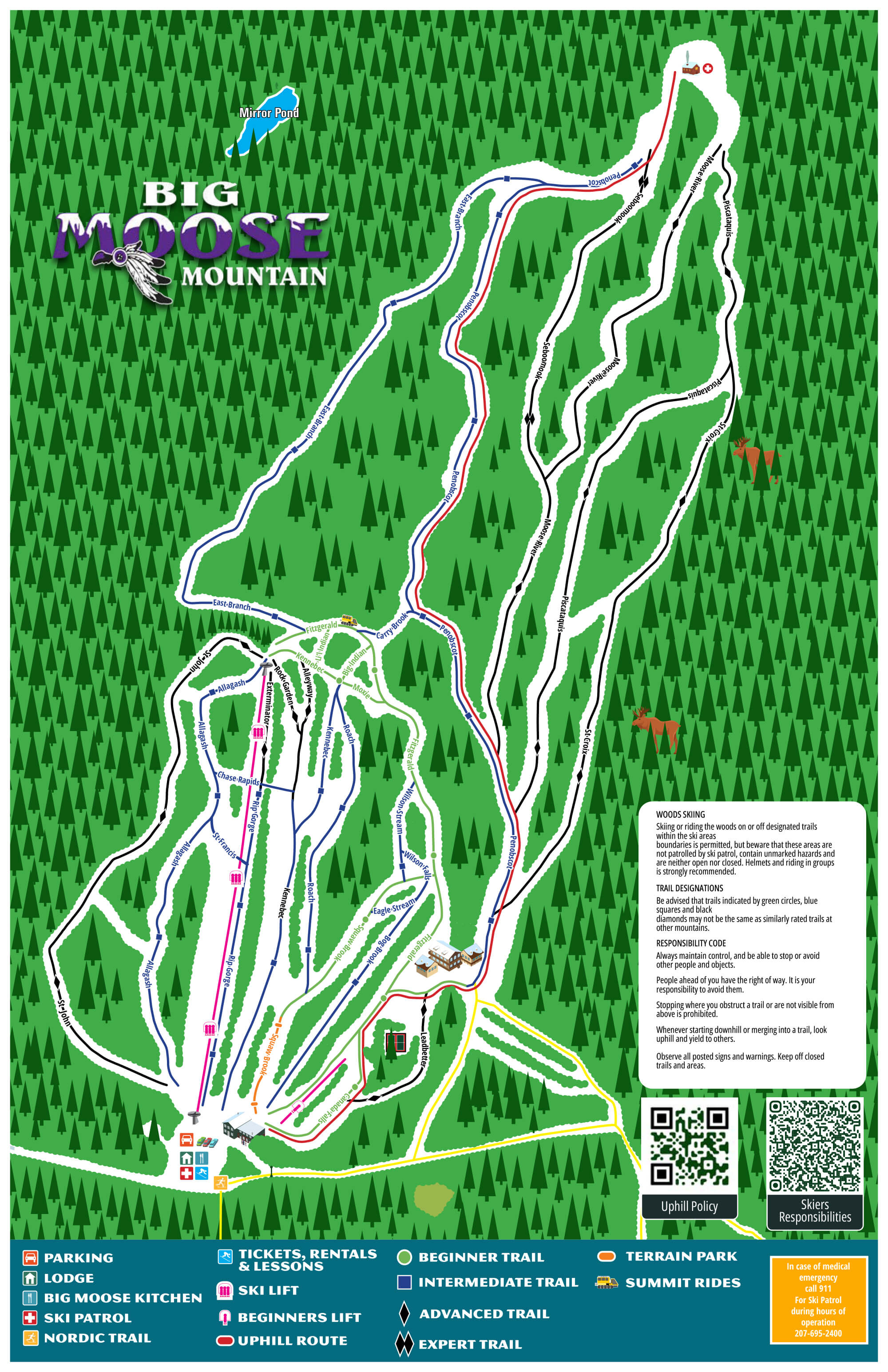 Big Moose Mountain Trail Map