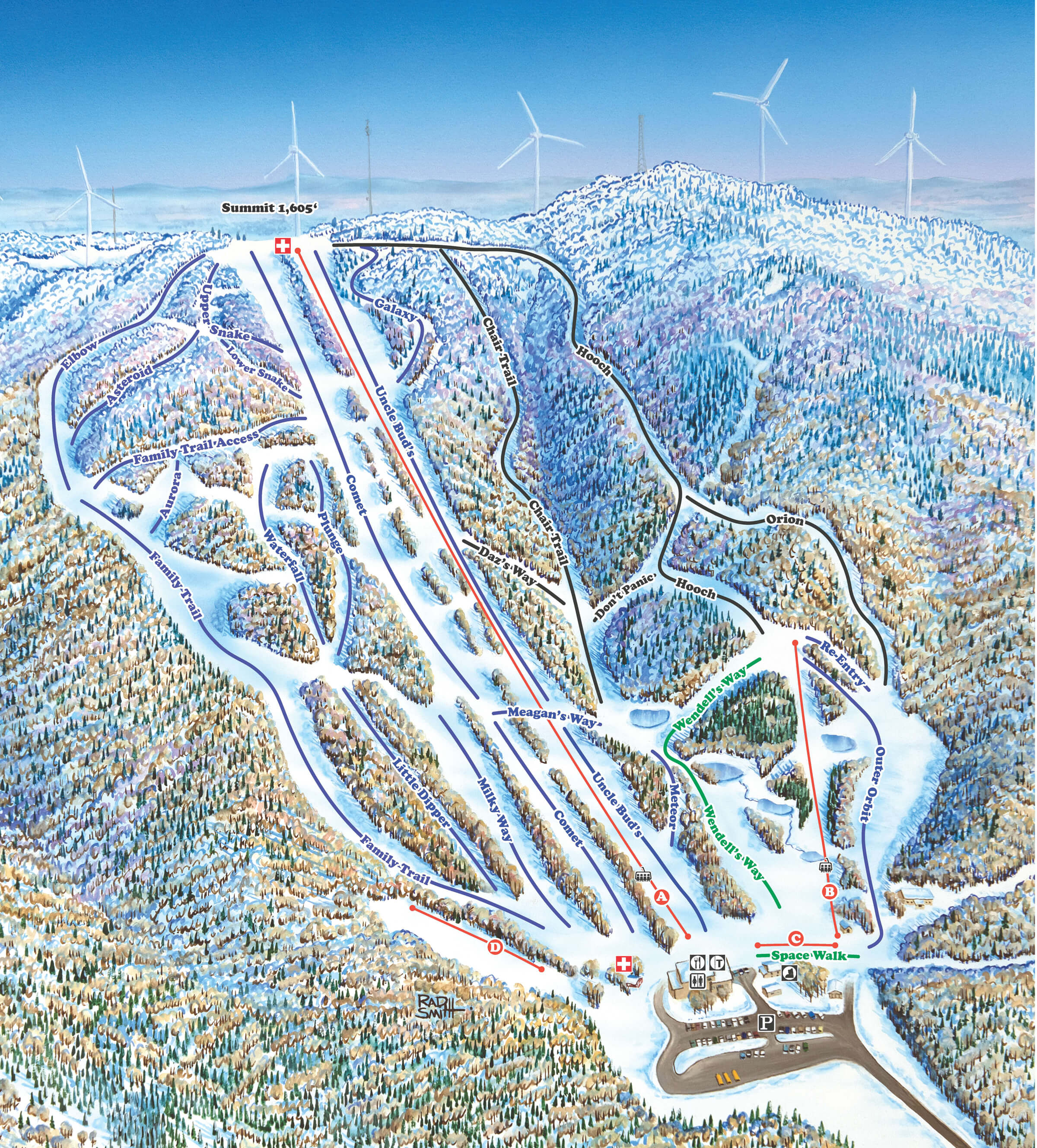 Bigrock Mountain Trail Map