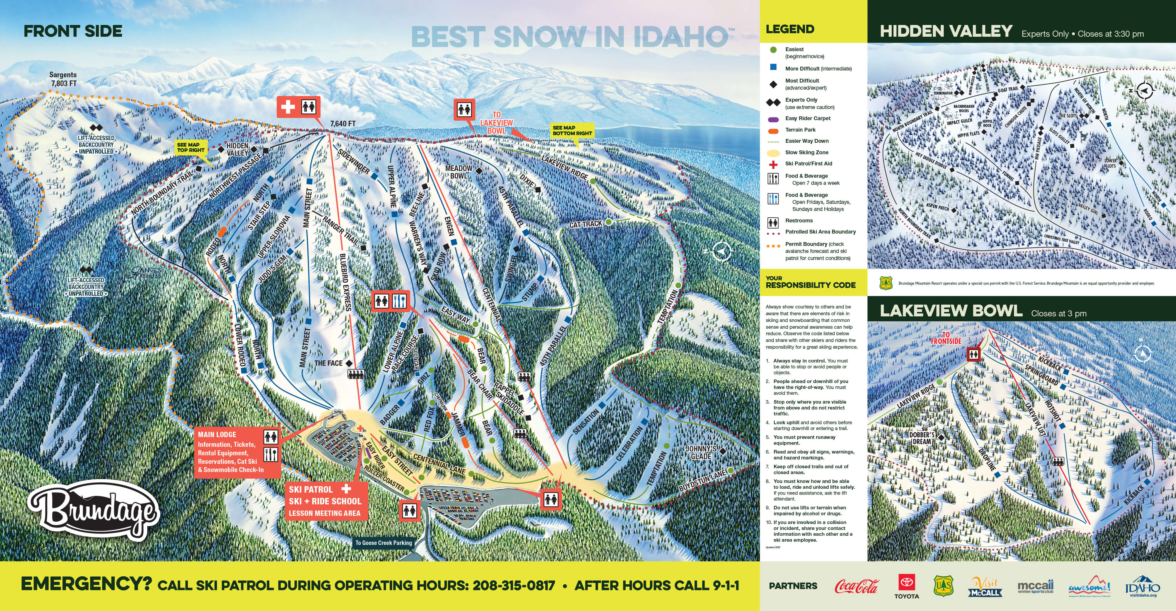 Brundage Mountain Resort Trail Map