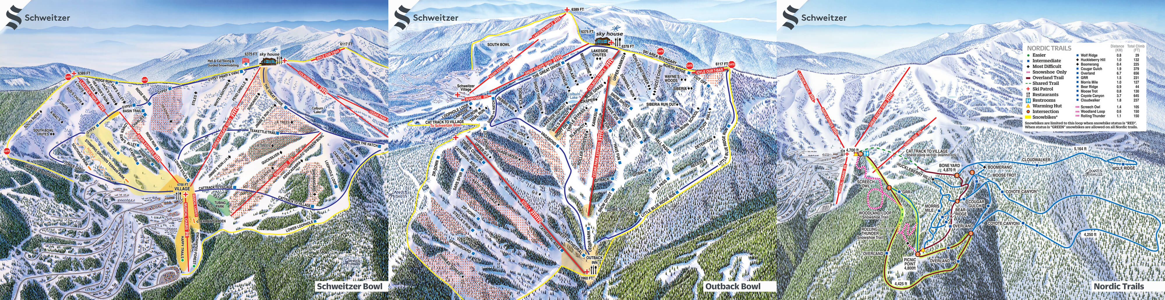 Schweitzer Trail Map