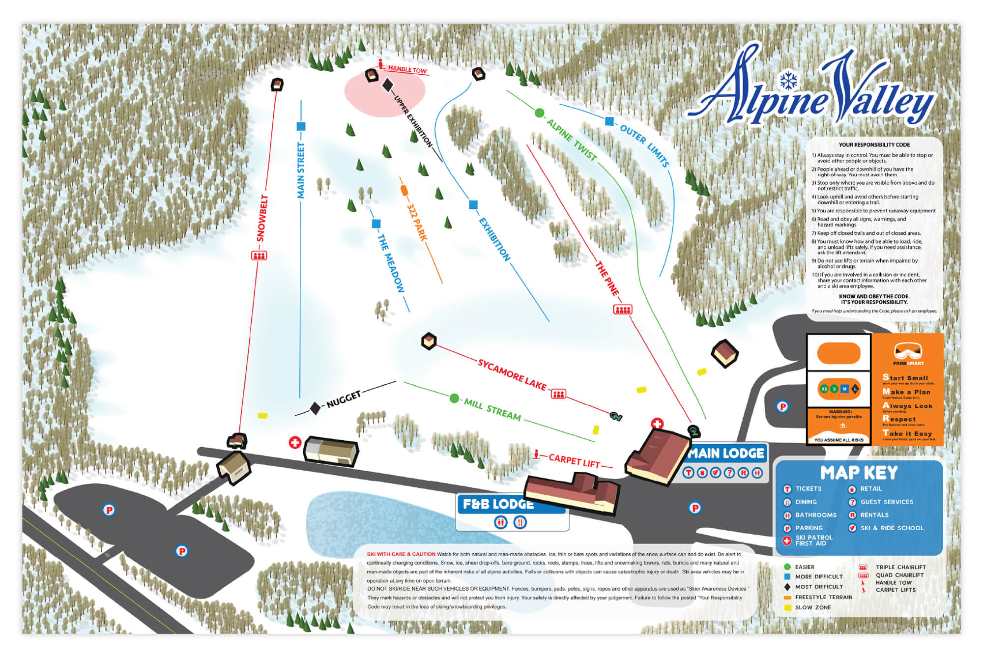 Alpine Valley Trail Map