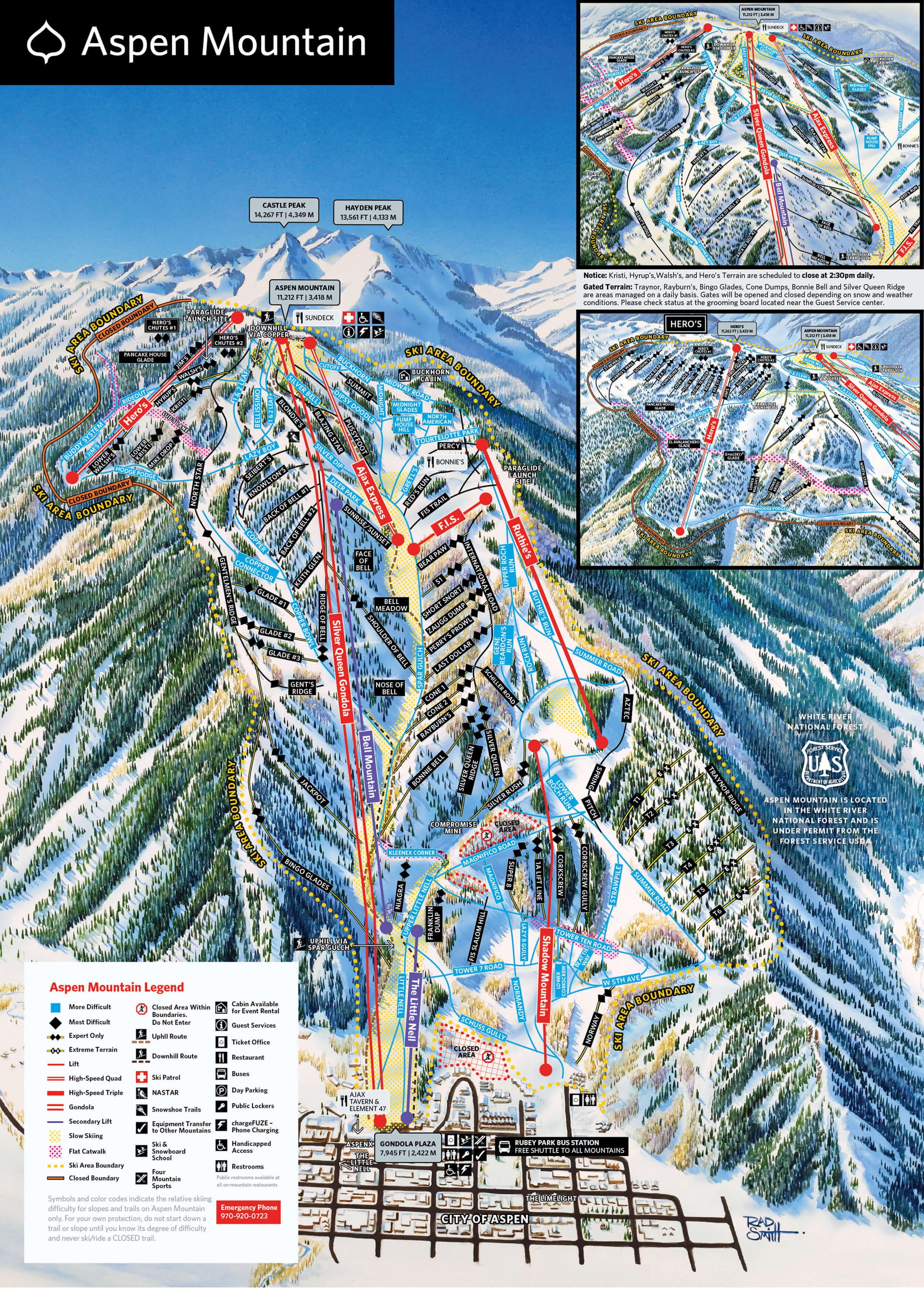 Aspen Mountain Trail Map