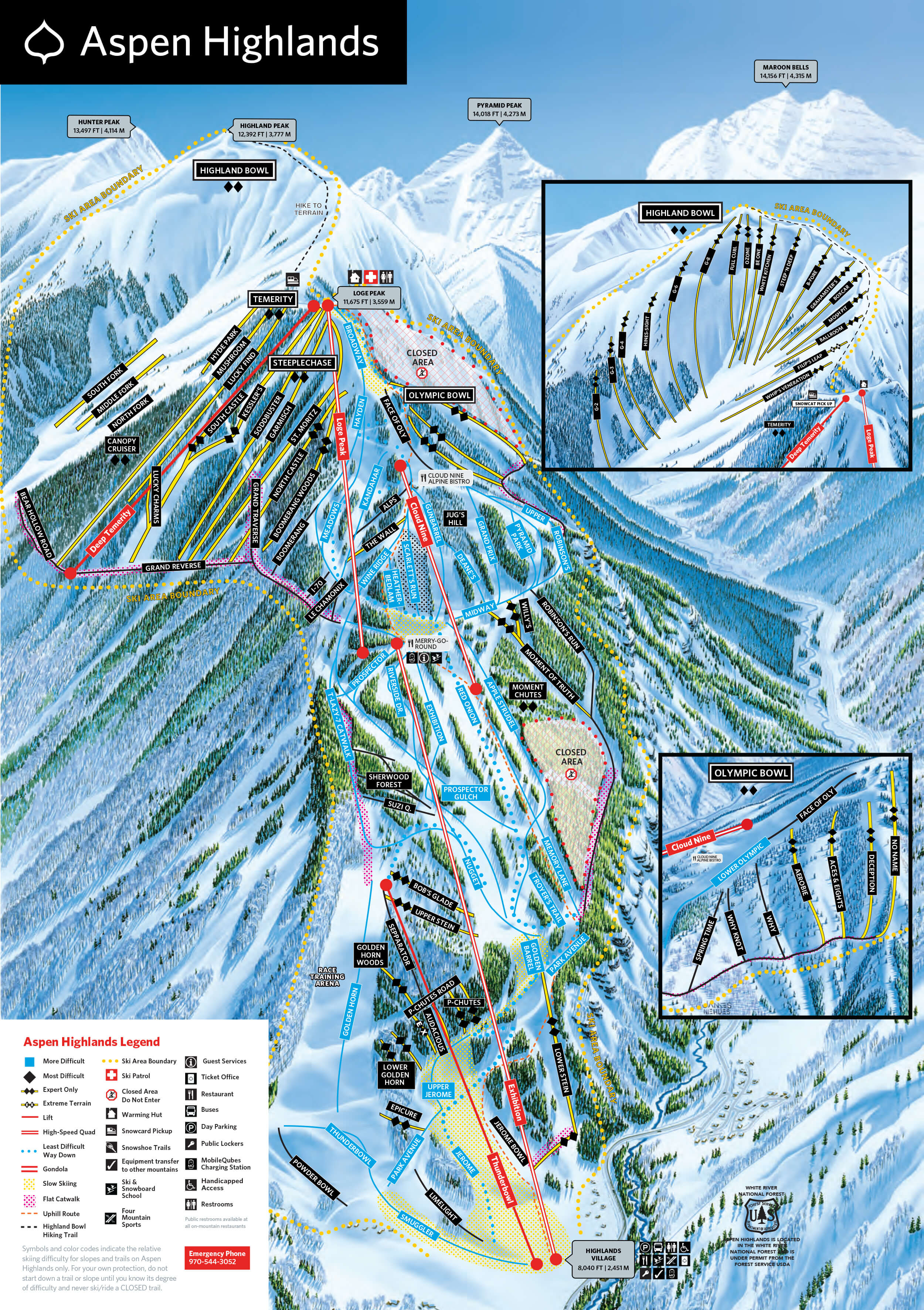 Aspen Highlands Trail Map