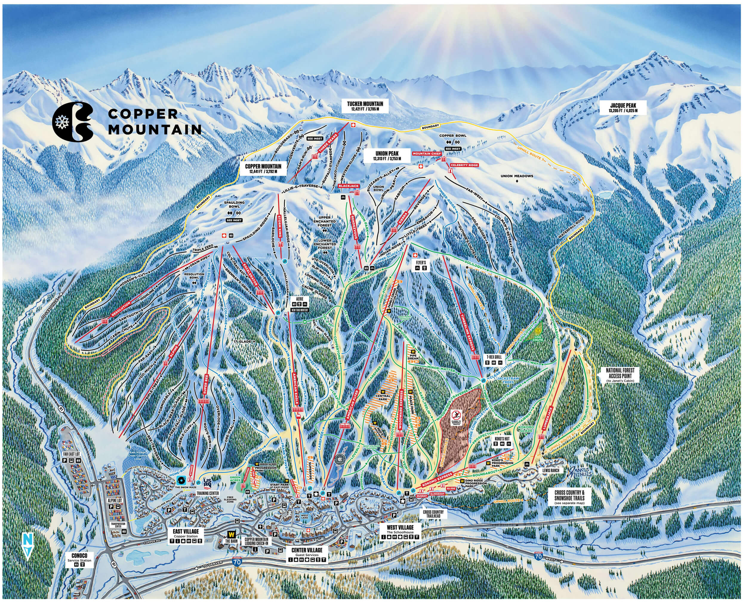 Copper Mountain Resort Trail Map