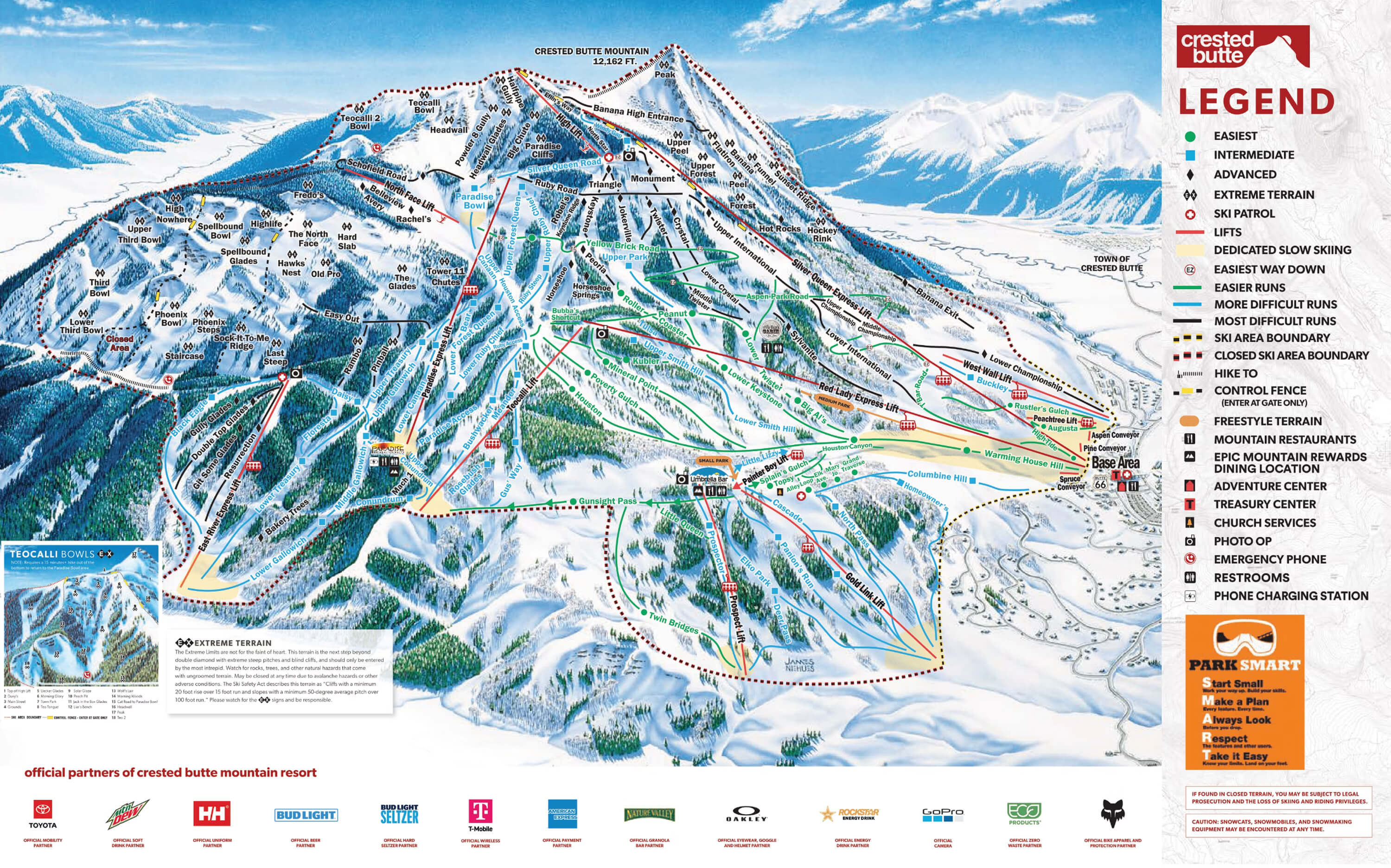 Crested Butte Mountain Resort Trail Map