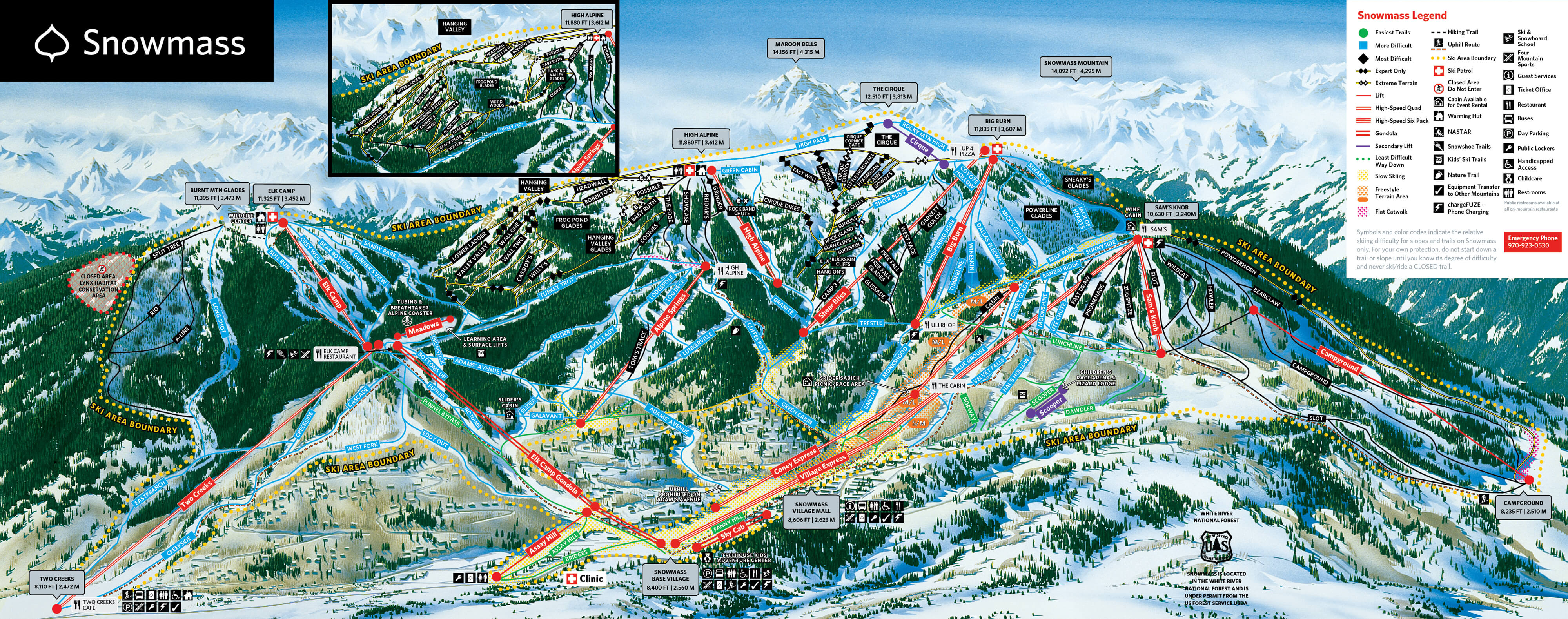 Snowmass Trail Map