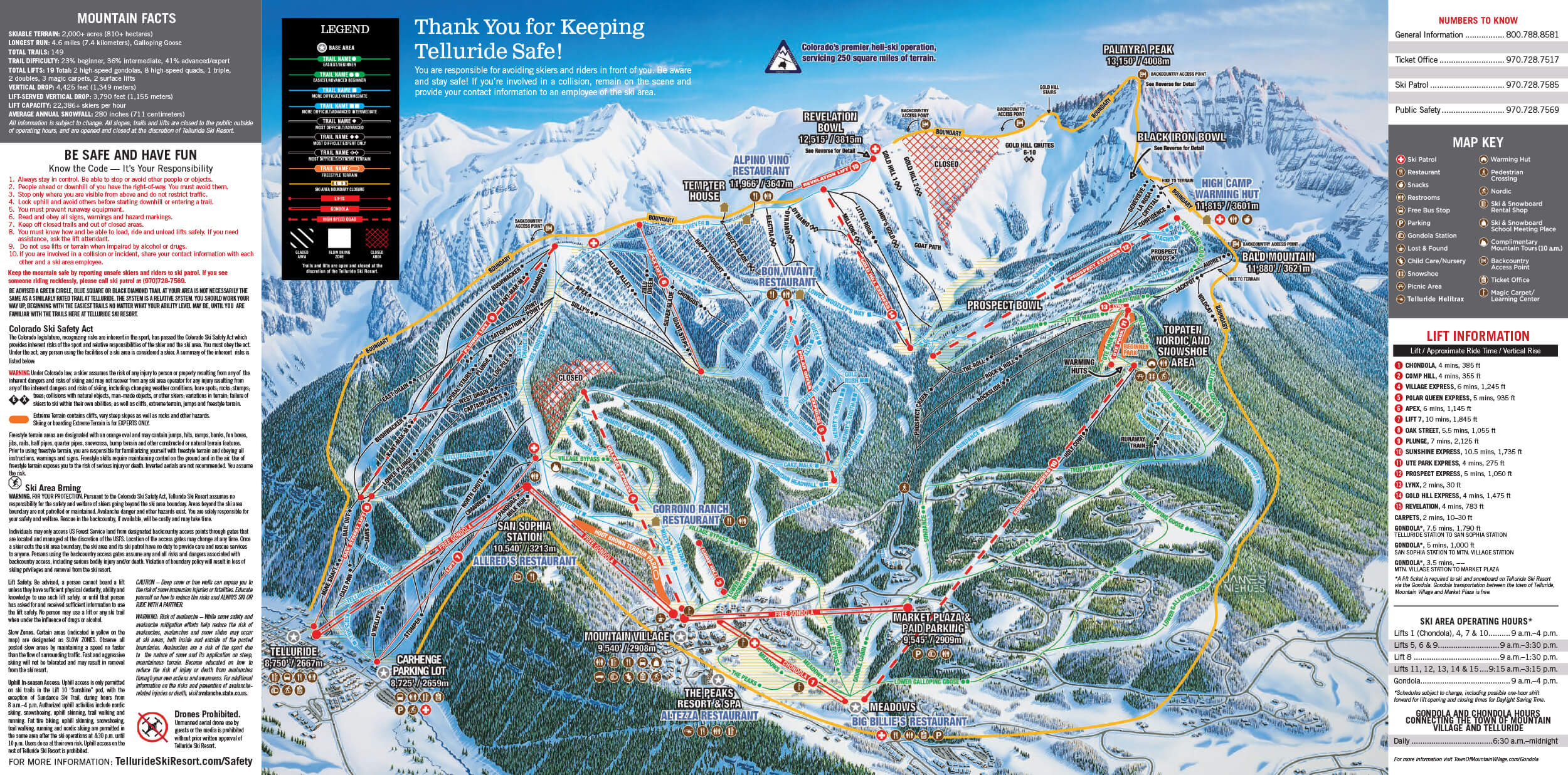 Telluride Ski Resort Trail Map