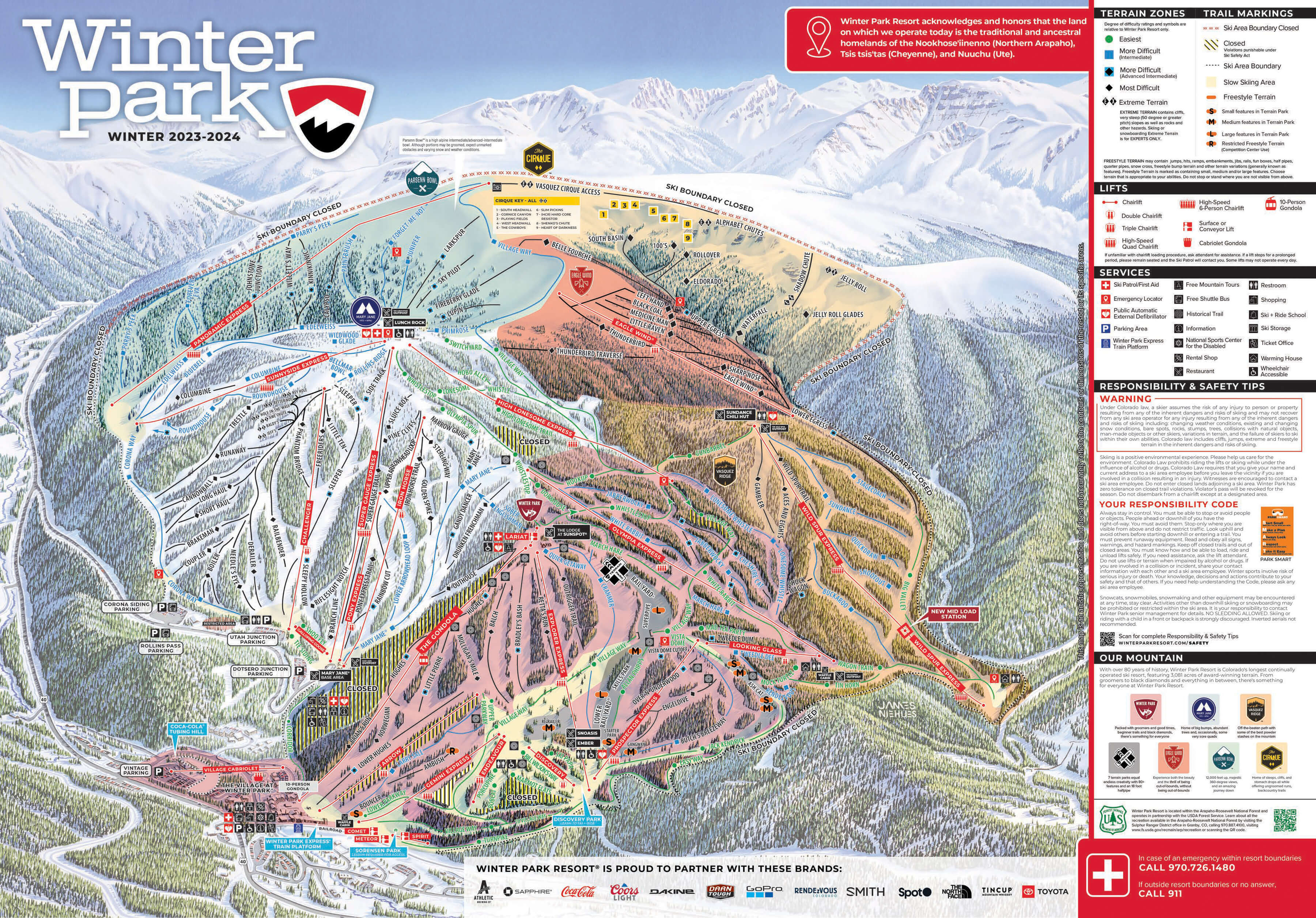 Winter Park Resort Trail Map