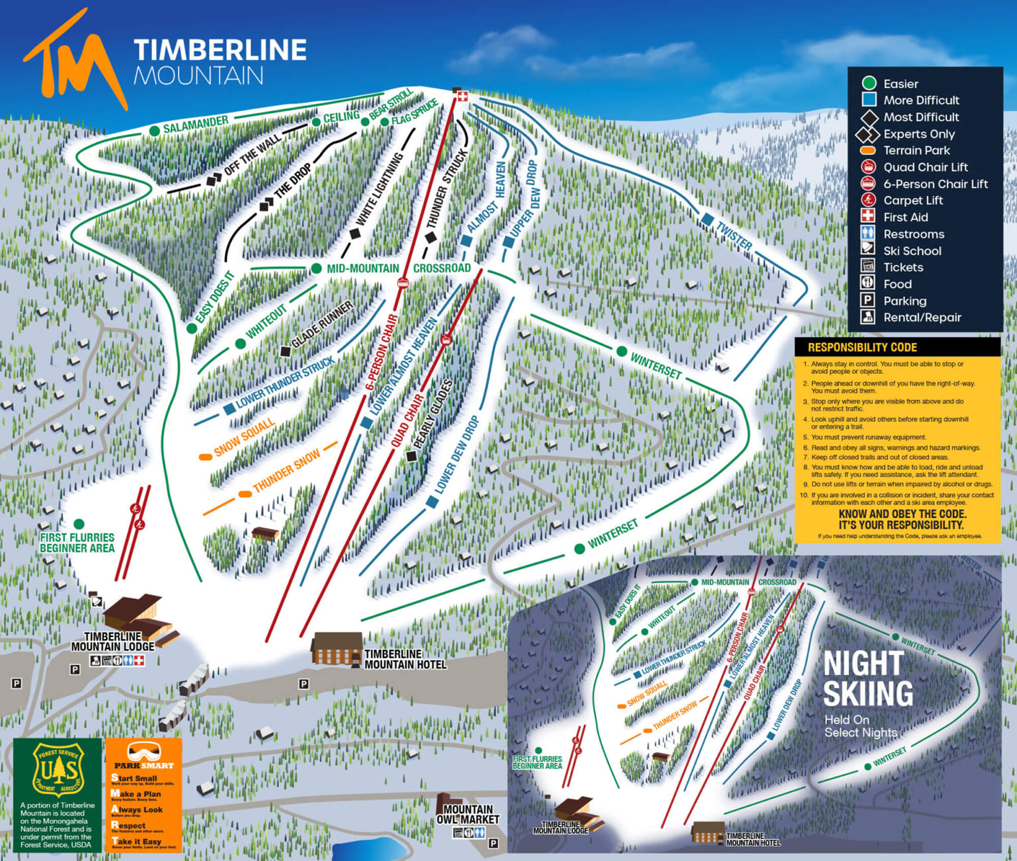 Timberline Mountain Trail Map