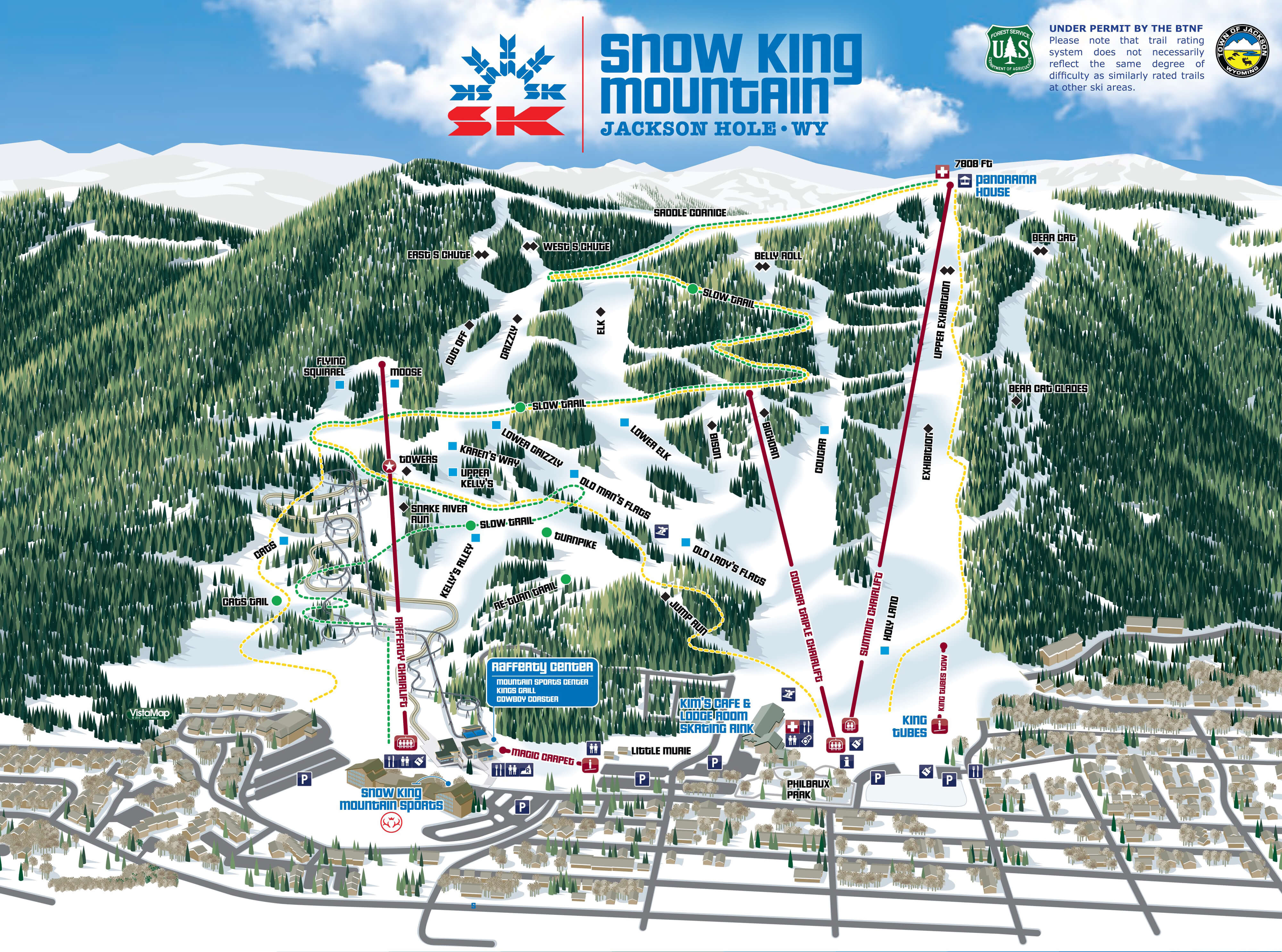 Snow King Mountain Resort Trail Map