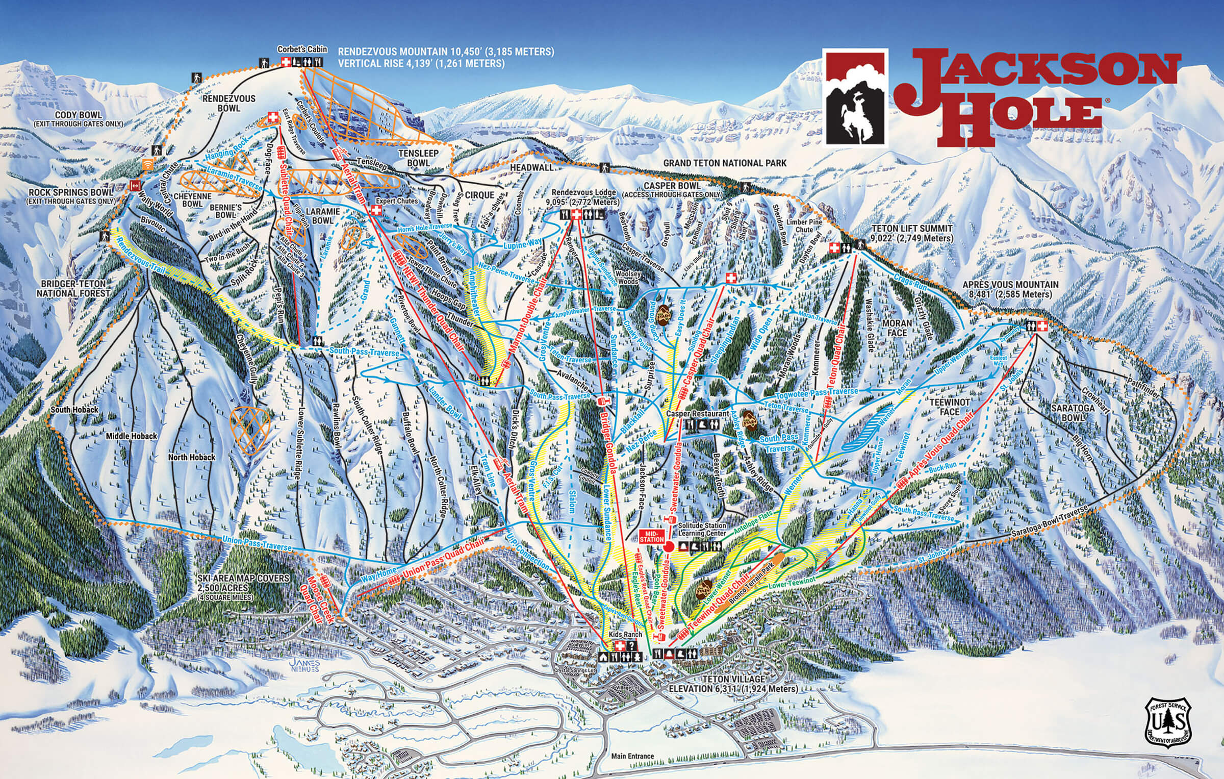Jackson Hole Mountain Resort Trail Map