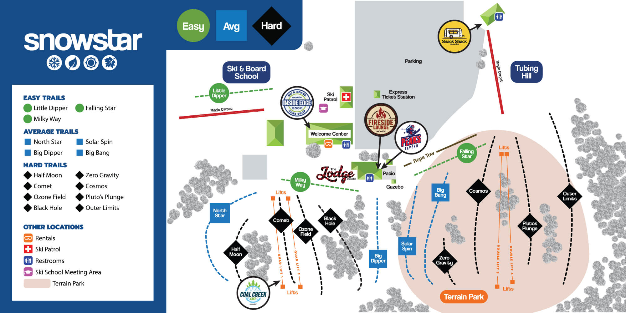 Snowstar Winter Park Trail Map