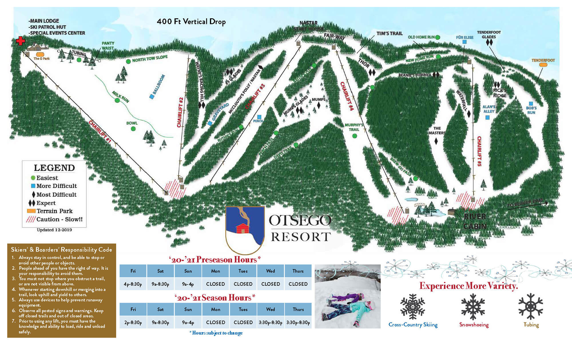 Otsego Resort Trail Map