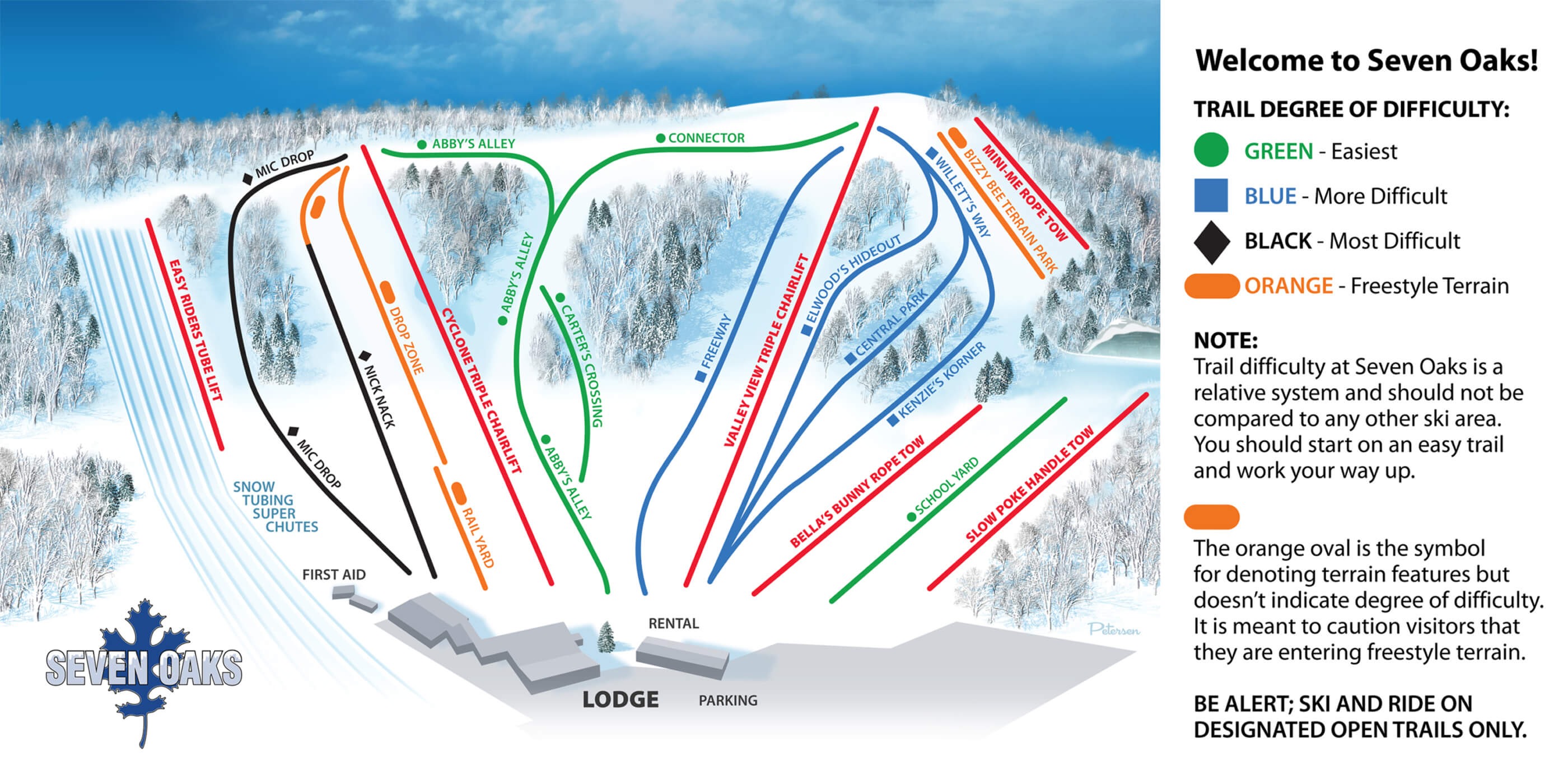 Seven Oaks Recreation Trail Map