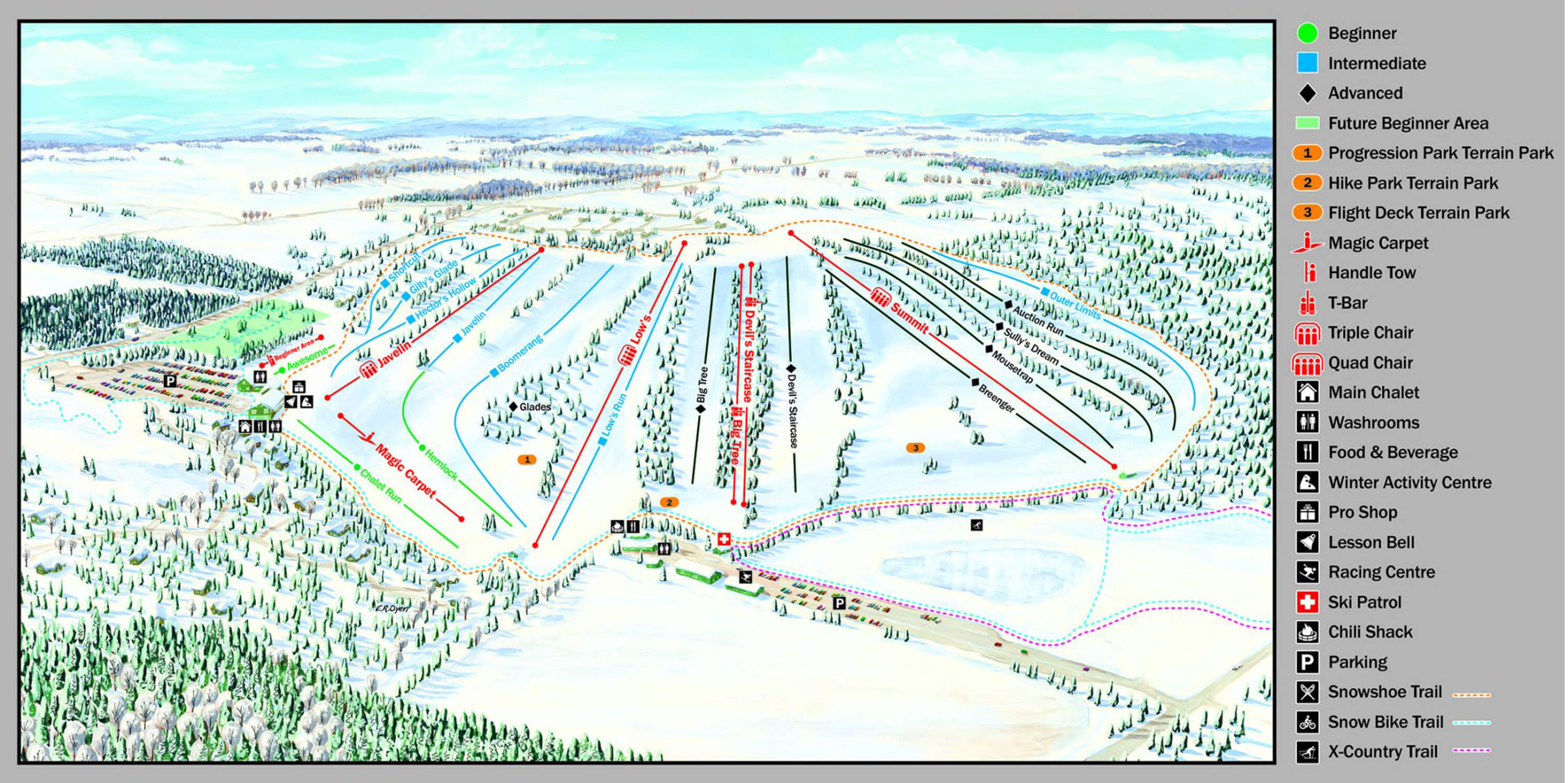 Mansfield Ski Club Trail Map