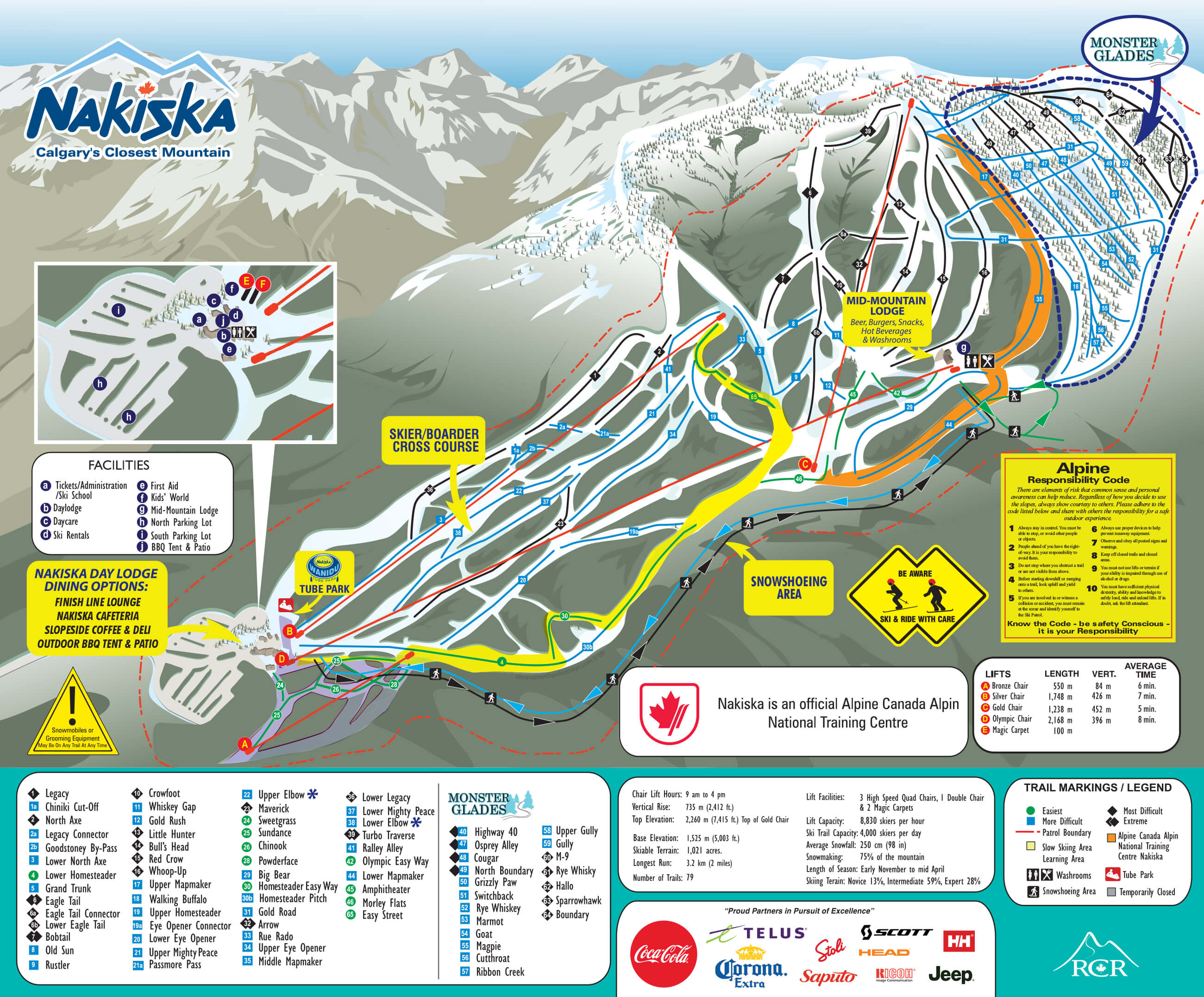 Nakiska Ski Area Trail Map