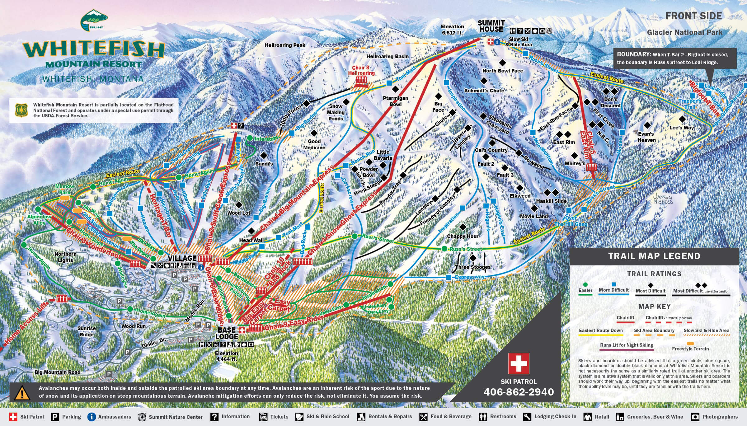 Whitefish Mountain Resort Trail Map