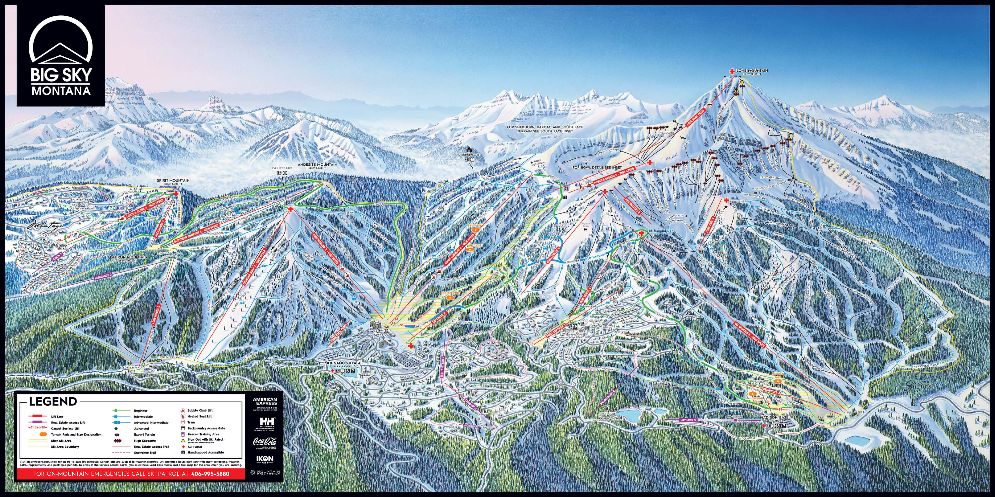 Big Sky Resort Trail Map