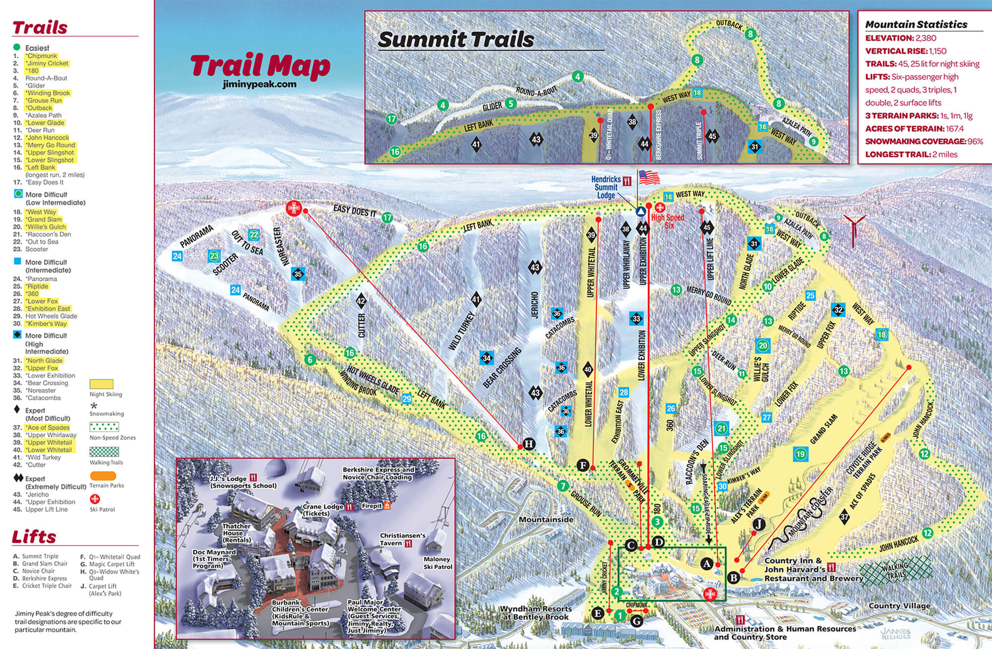 Jiminy Peak Mountain Resort Trail Map
