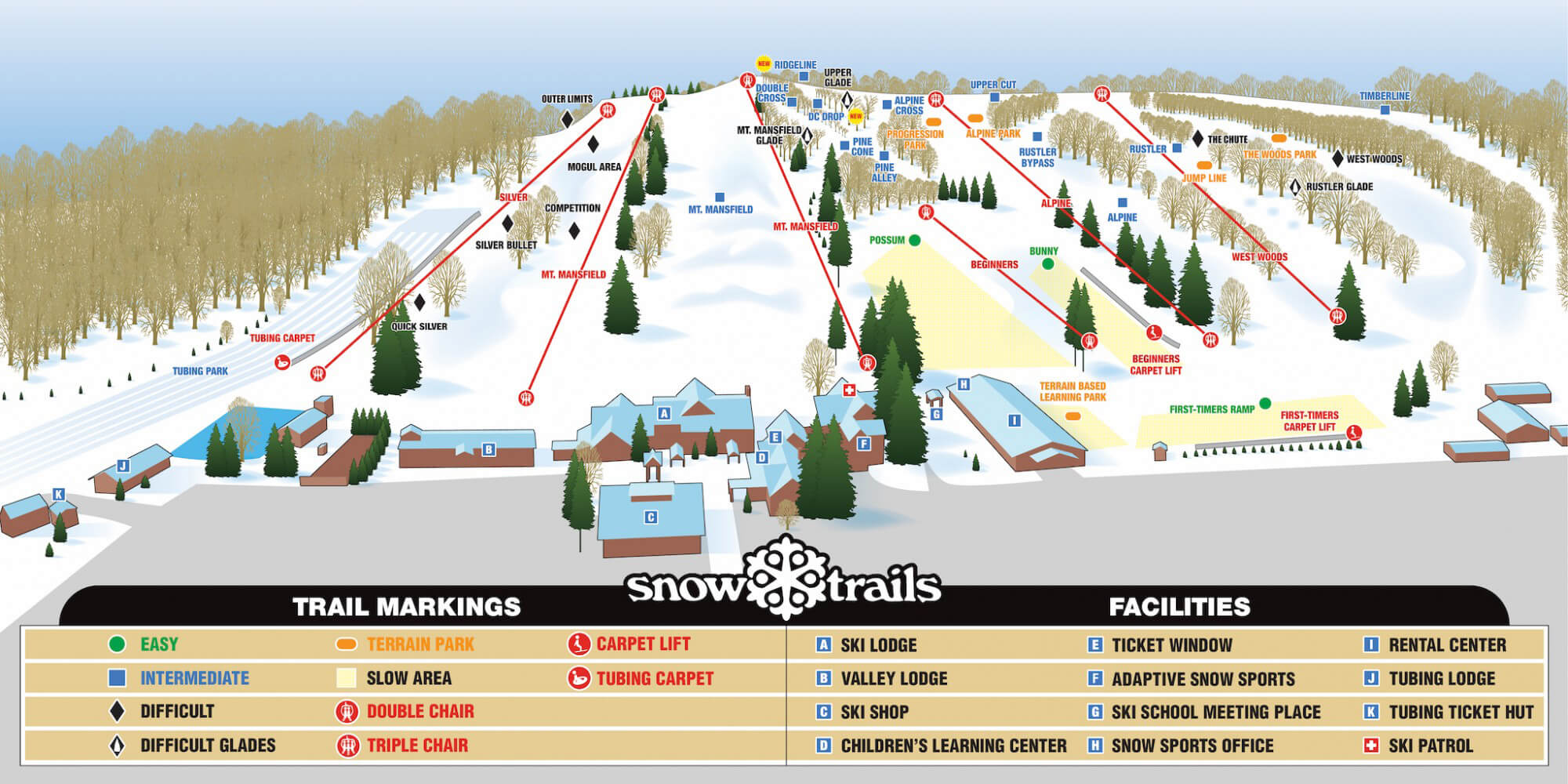 Snow Trails Trail Map