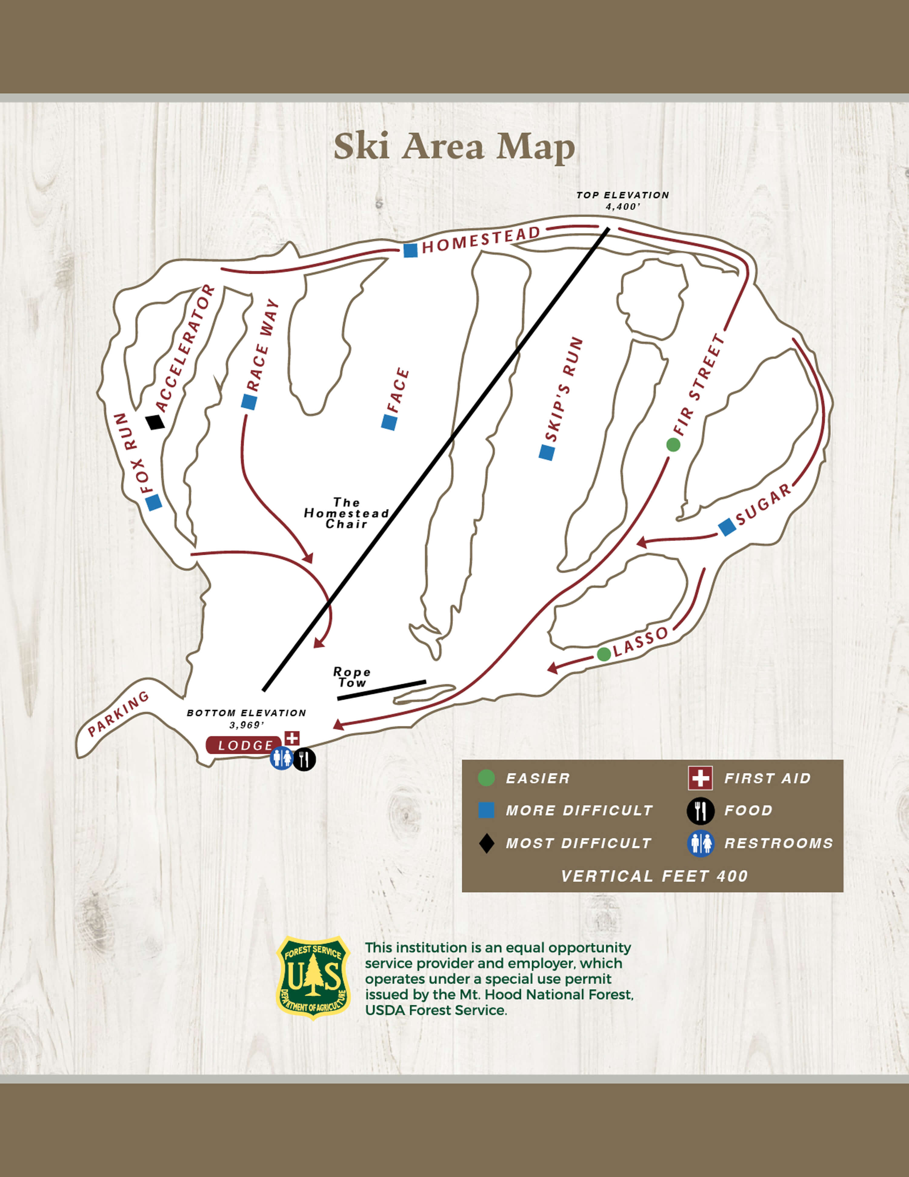 Cooper Spur Mountain Resort Trail Map
