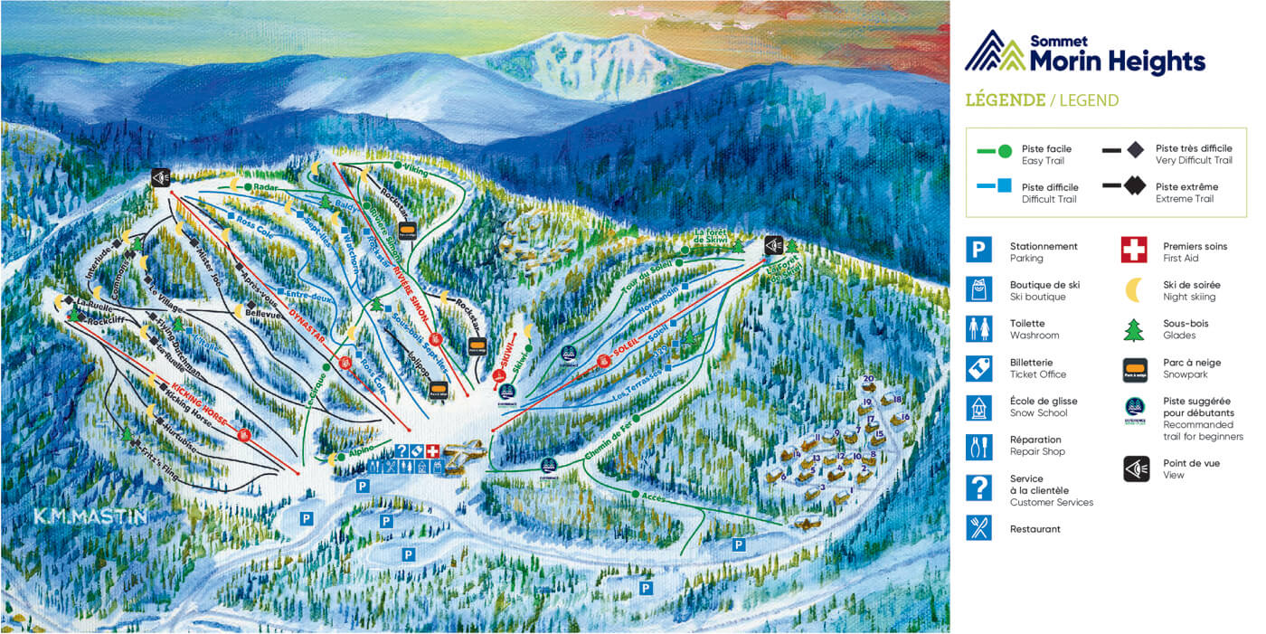 Sommet Morin Heights Trail Map