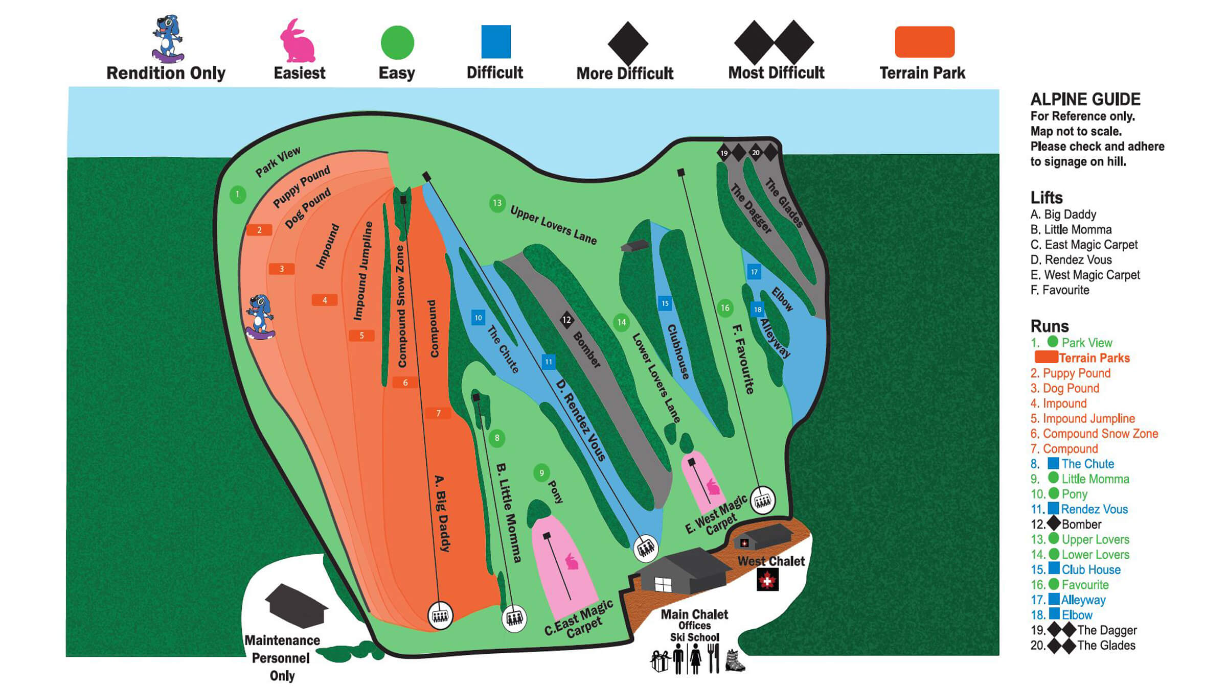 Chicopee Ski & Summer Resort Trail Map