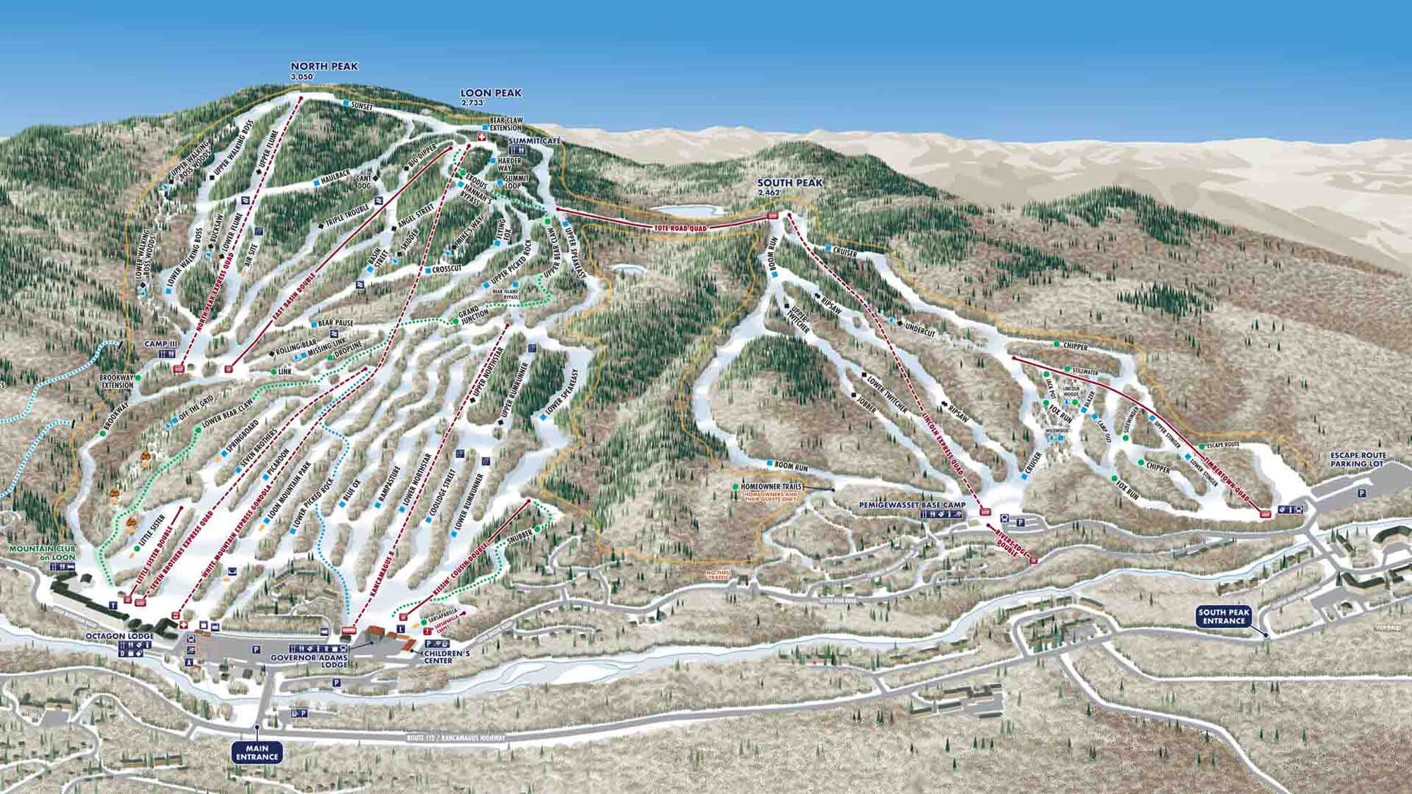 Loon Mountain Resort Trail Map