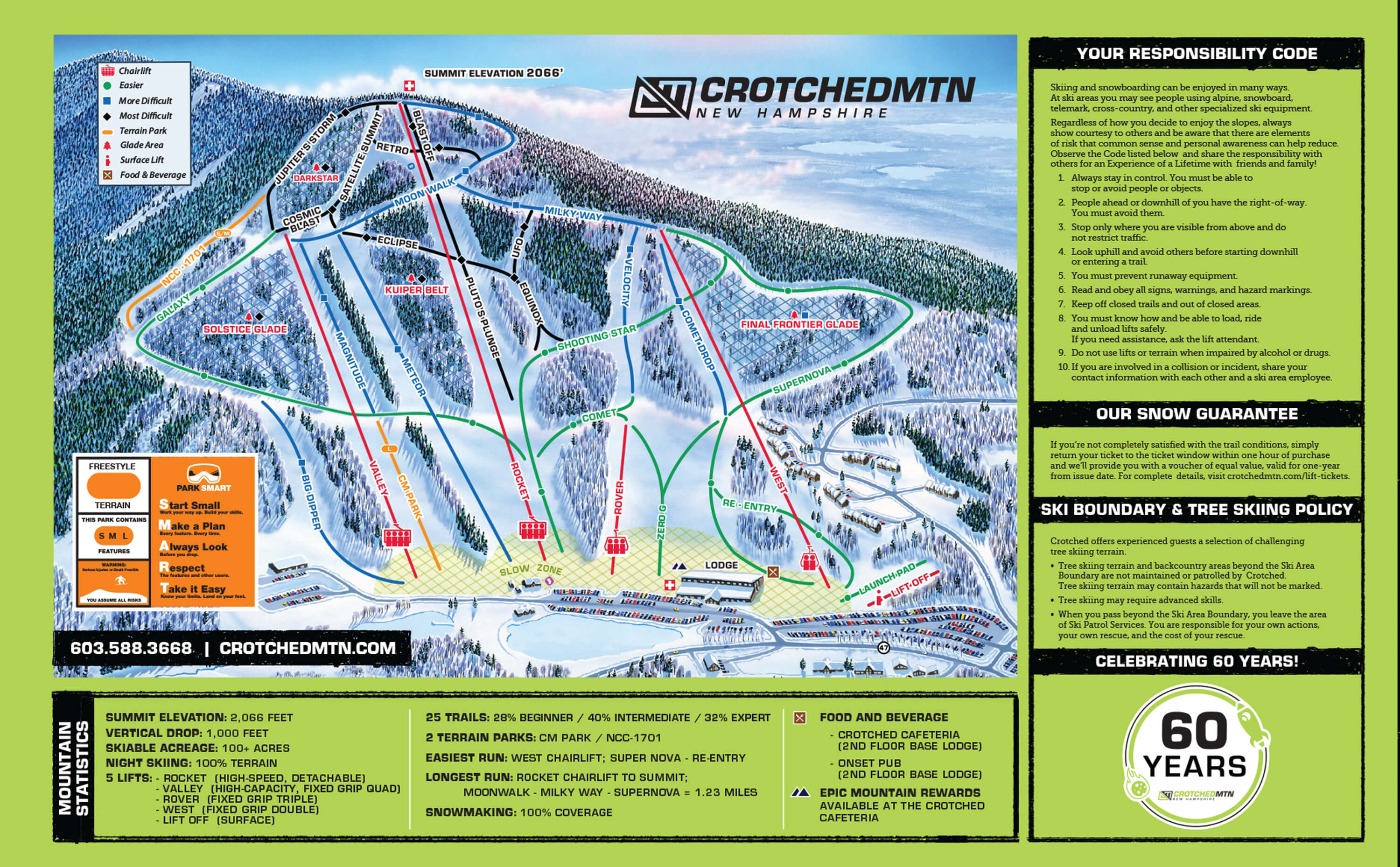 Crotched Mountain Trail Map