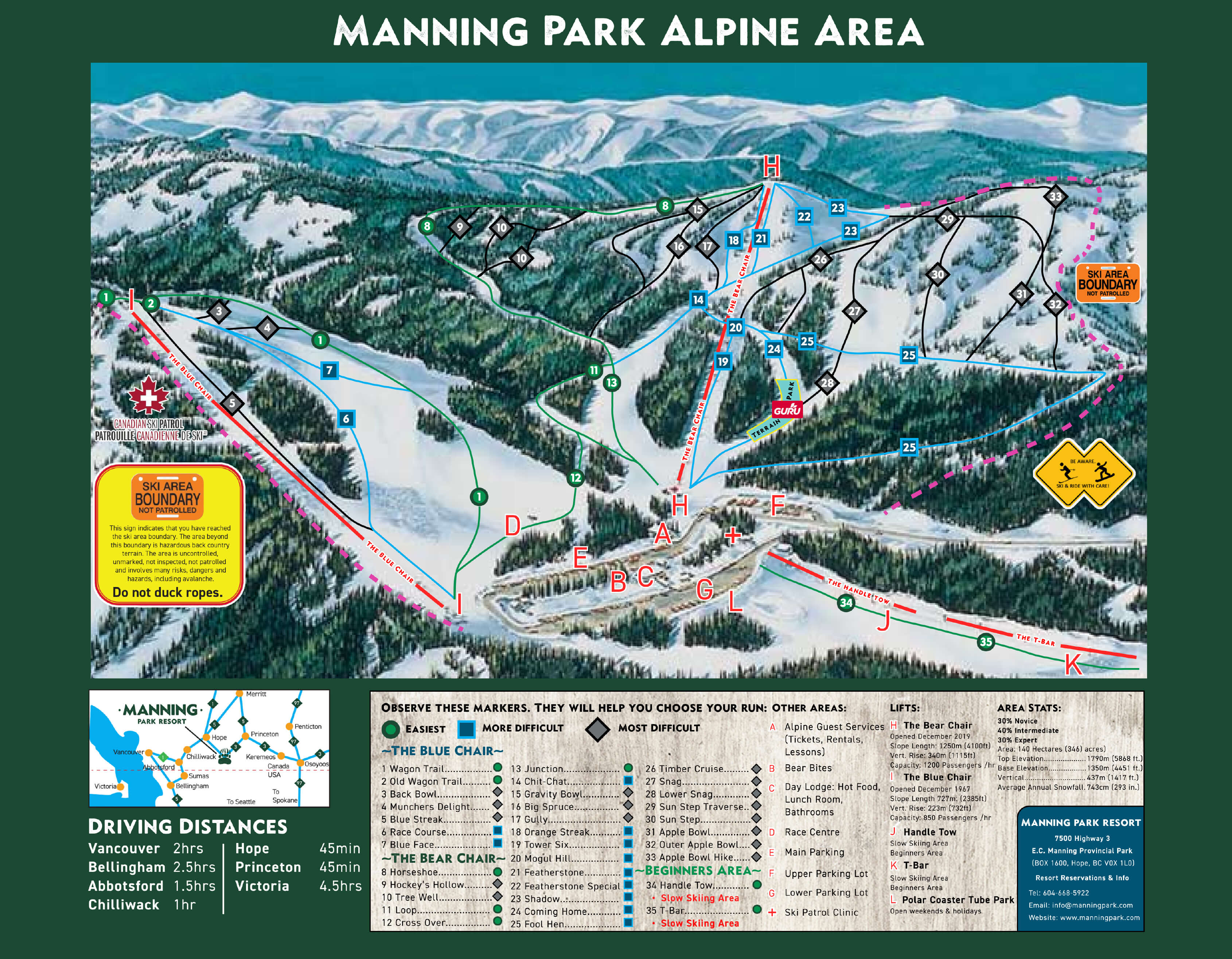 Manning Park Resort Trail Map