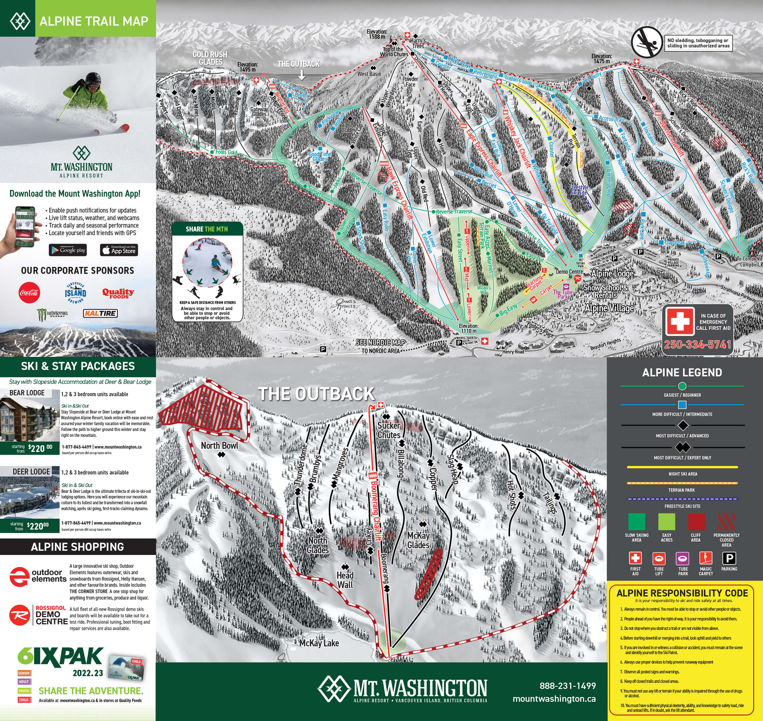 Mount Washington Alpine Resort Trail Map