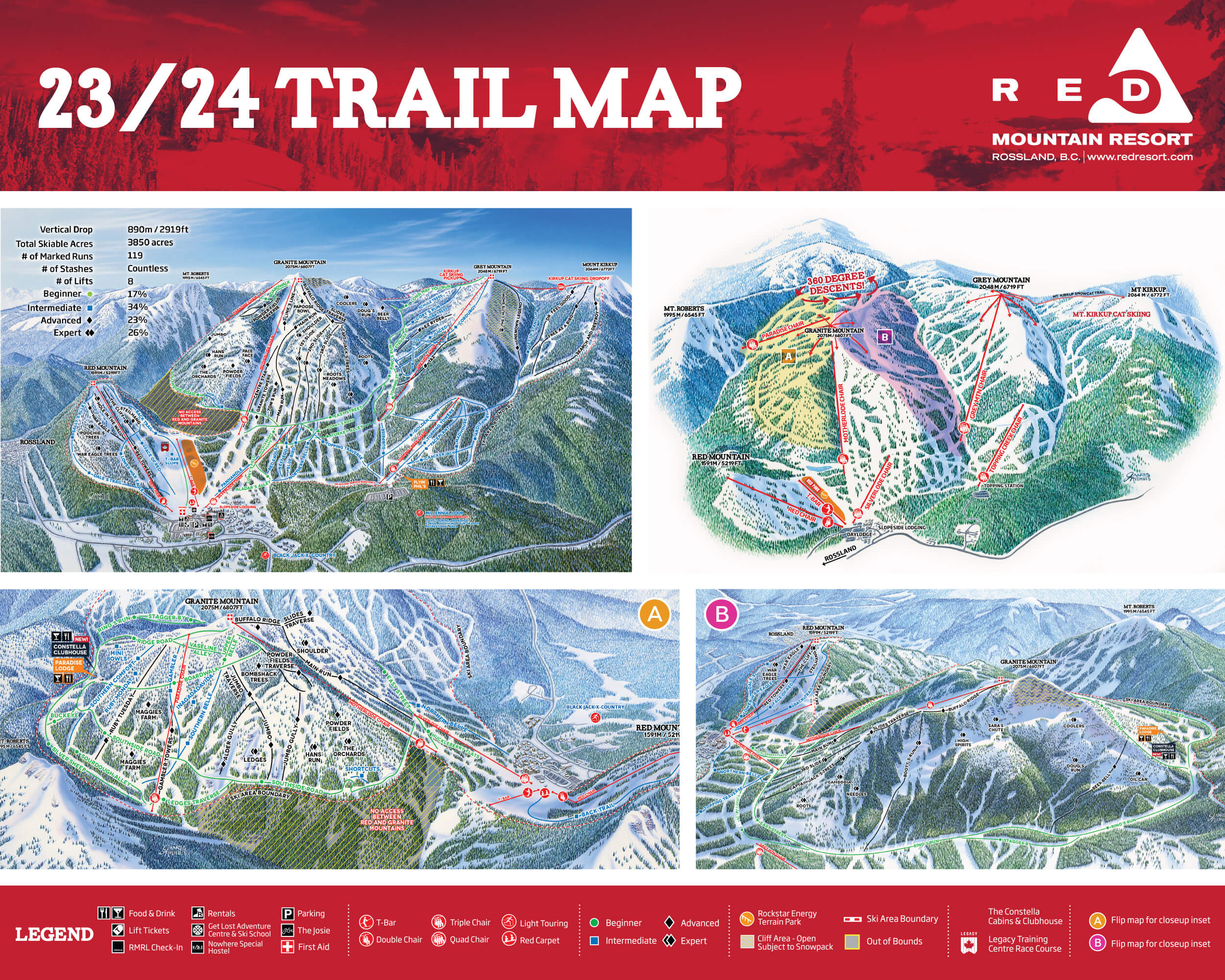 RED Mountain Resort Trail Map