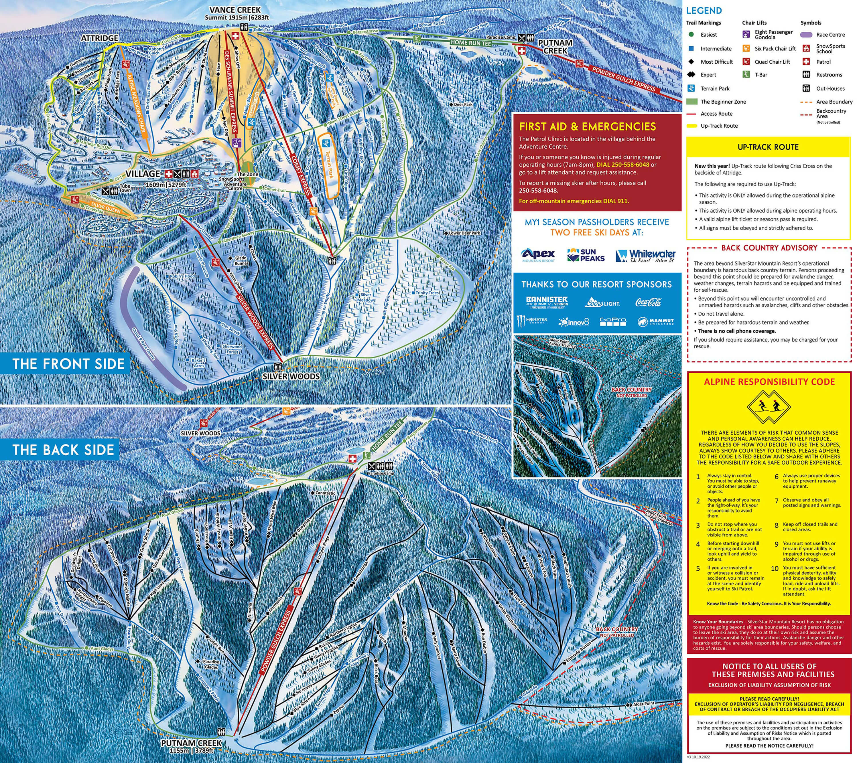 SilverStar Mountain Resort Trail Map
